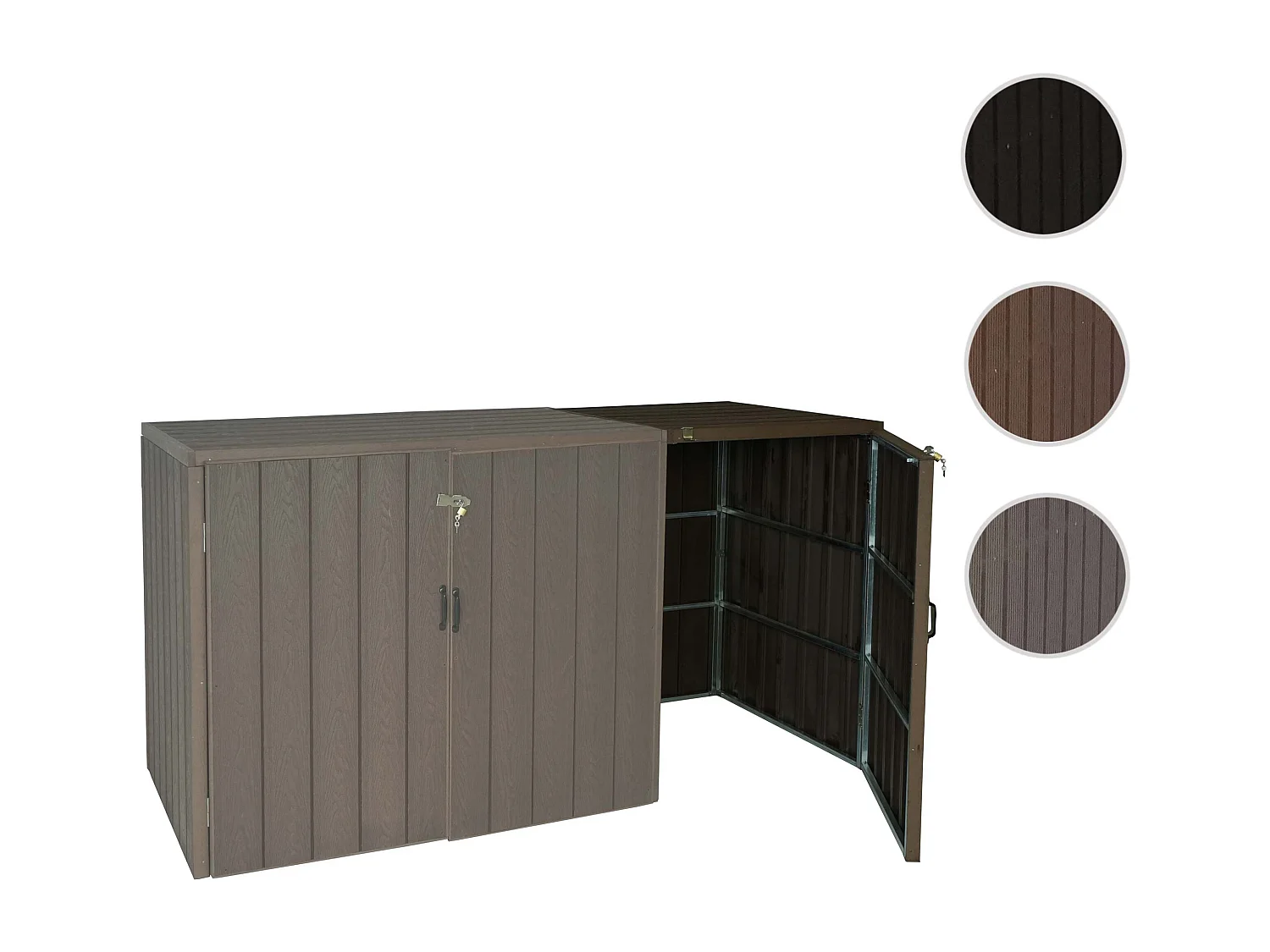 Mülltonnenbox Erweiterung MCW-J28, Braun
