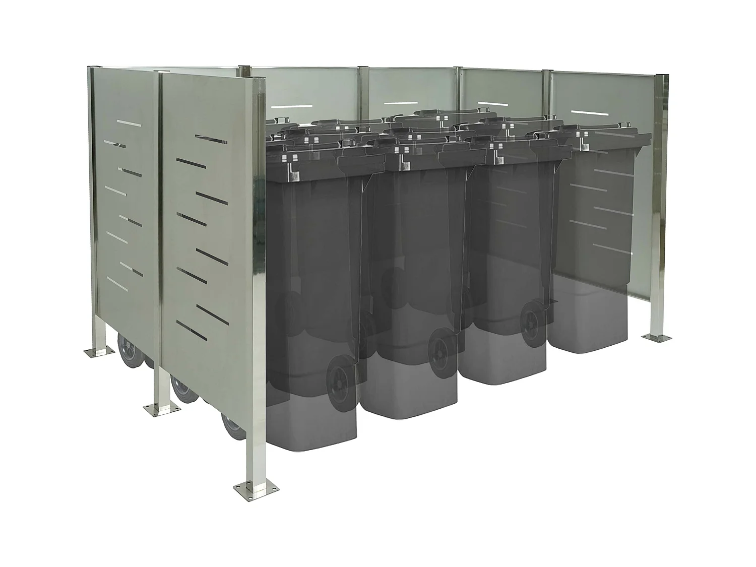 Afvalemmerhek MCW-J55 metaal,  roestvrij staal