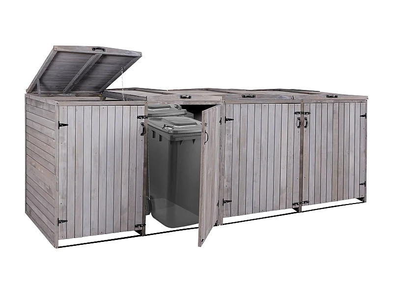 4/8-miejscowy kosz na śmieci MCW-H74,  antracyt-szary