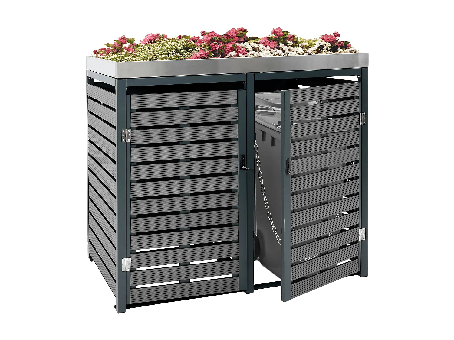 2-zits/4-zits vuilnisbakbekleding MCW-K14,  antraciet