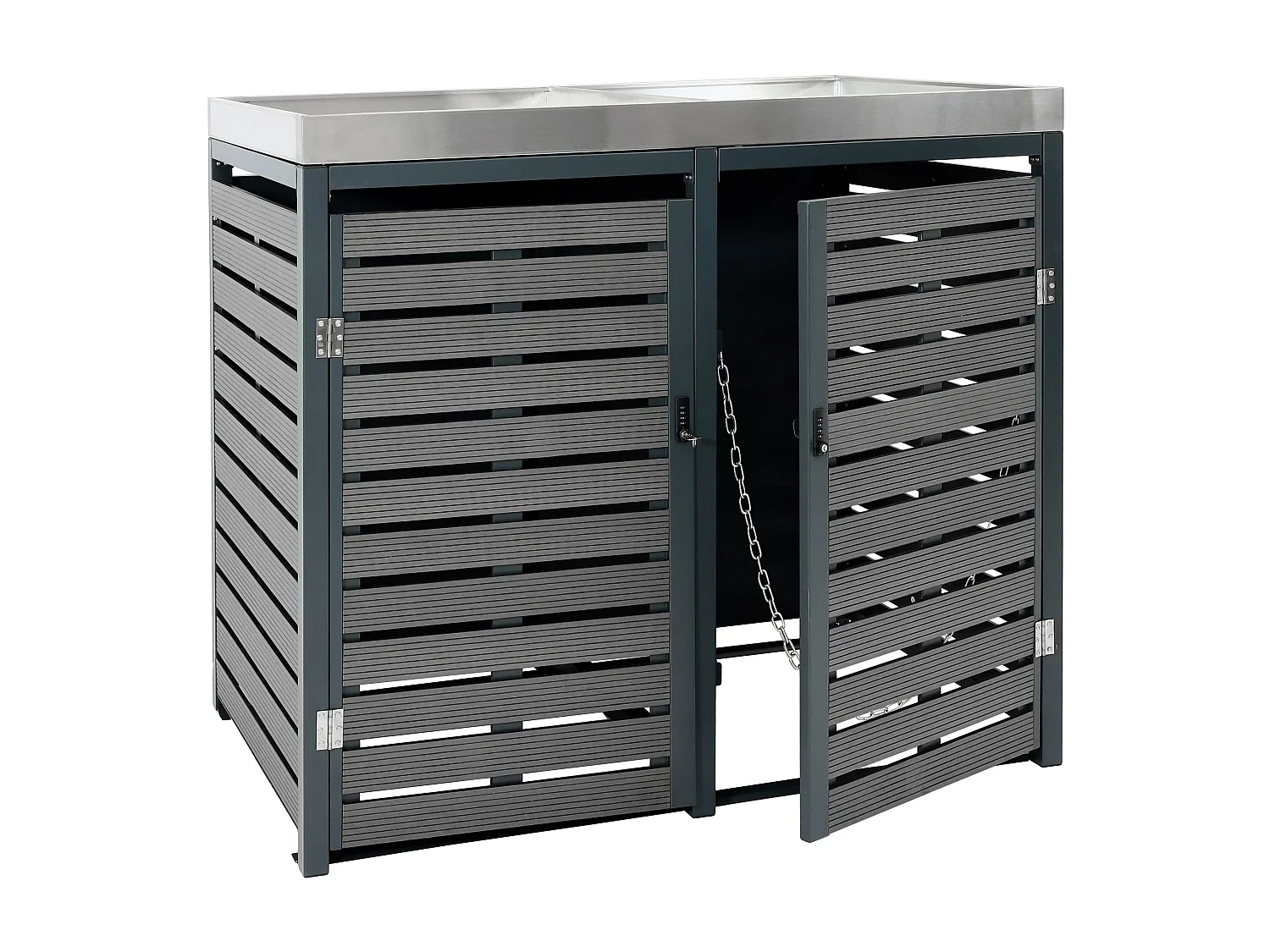 2-zits/4-zits vuilnisbakbekleding MCW-K14,  antraciet