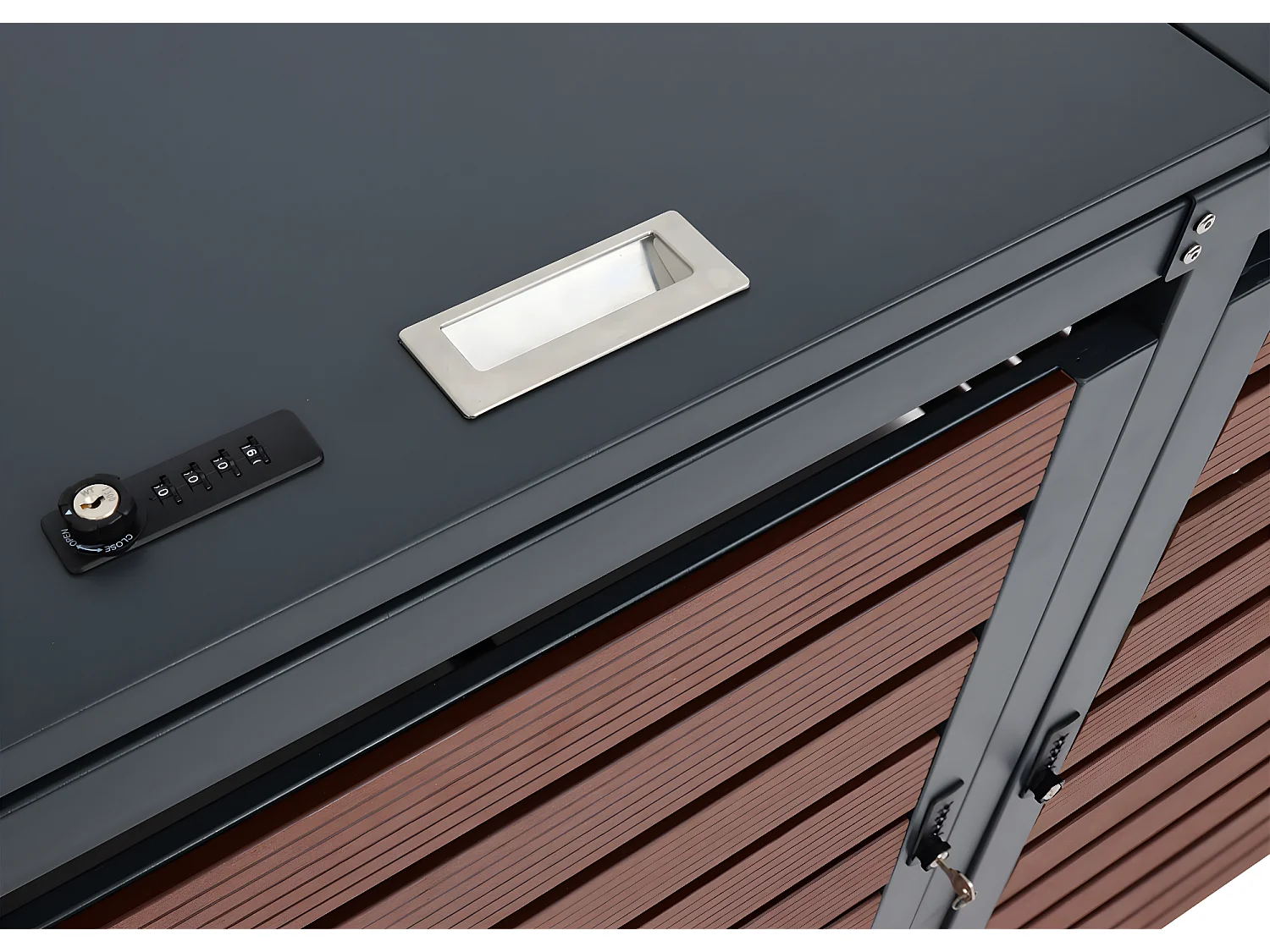 Obudowa 3-pojemnikowa MCW-K14,  wygląd drewna orzechowego