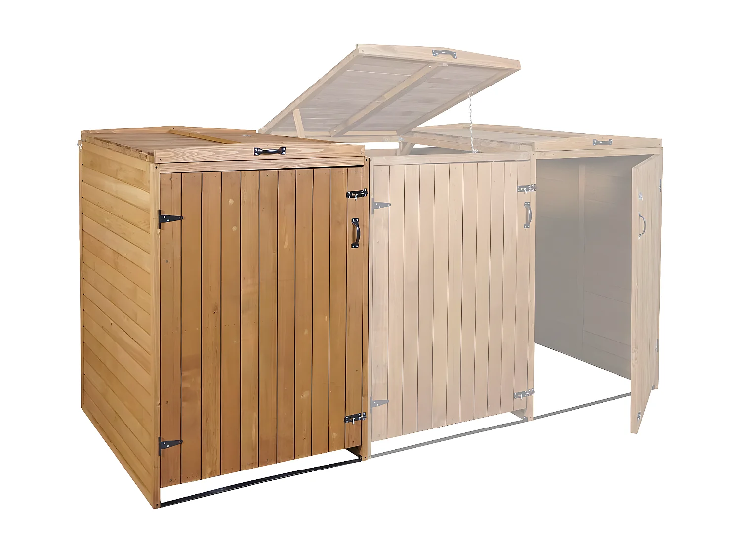 1 pojemnik/2 pojemniki na śmieci MCW-H74,  brązowy