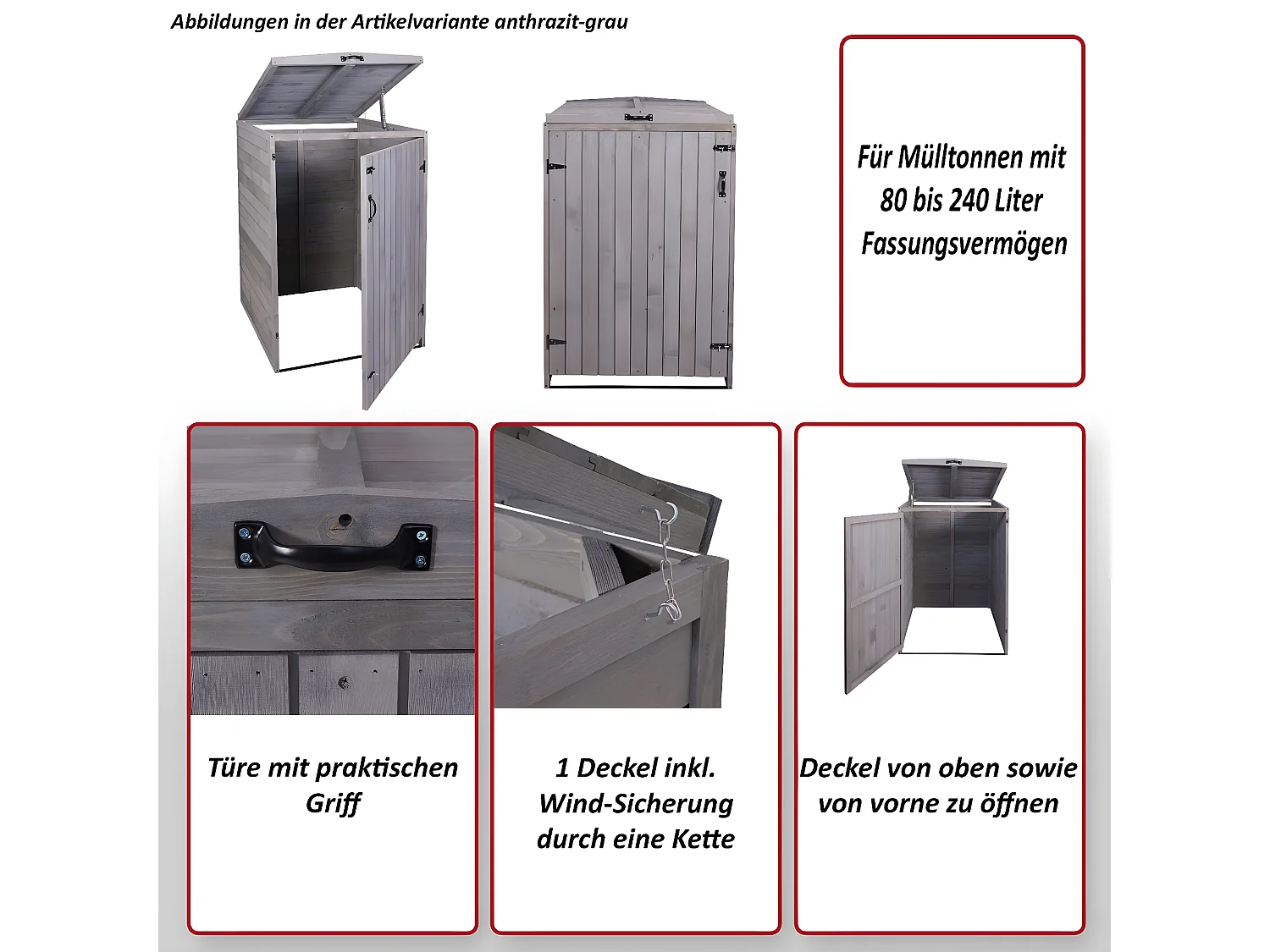 1 pojemnik/2 pojemniki na śmieci MCW-H74,  brązowy