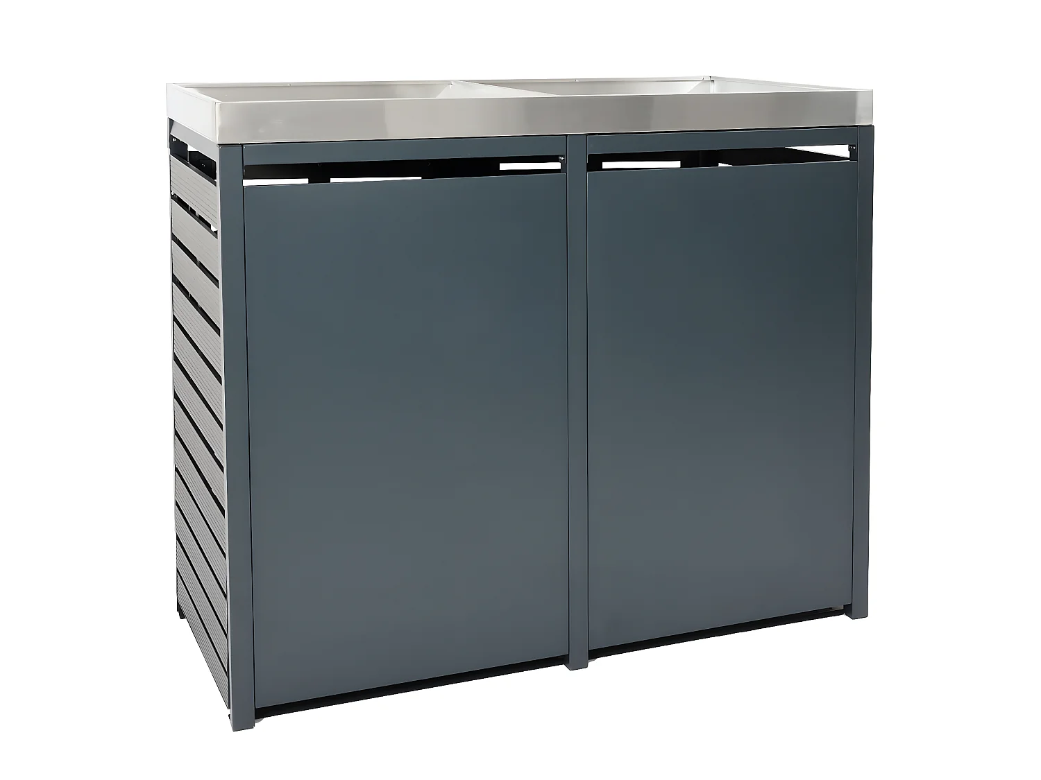 2er Mülltonnenverkleidung MCW-K14, Anthrazit