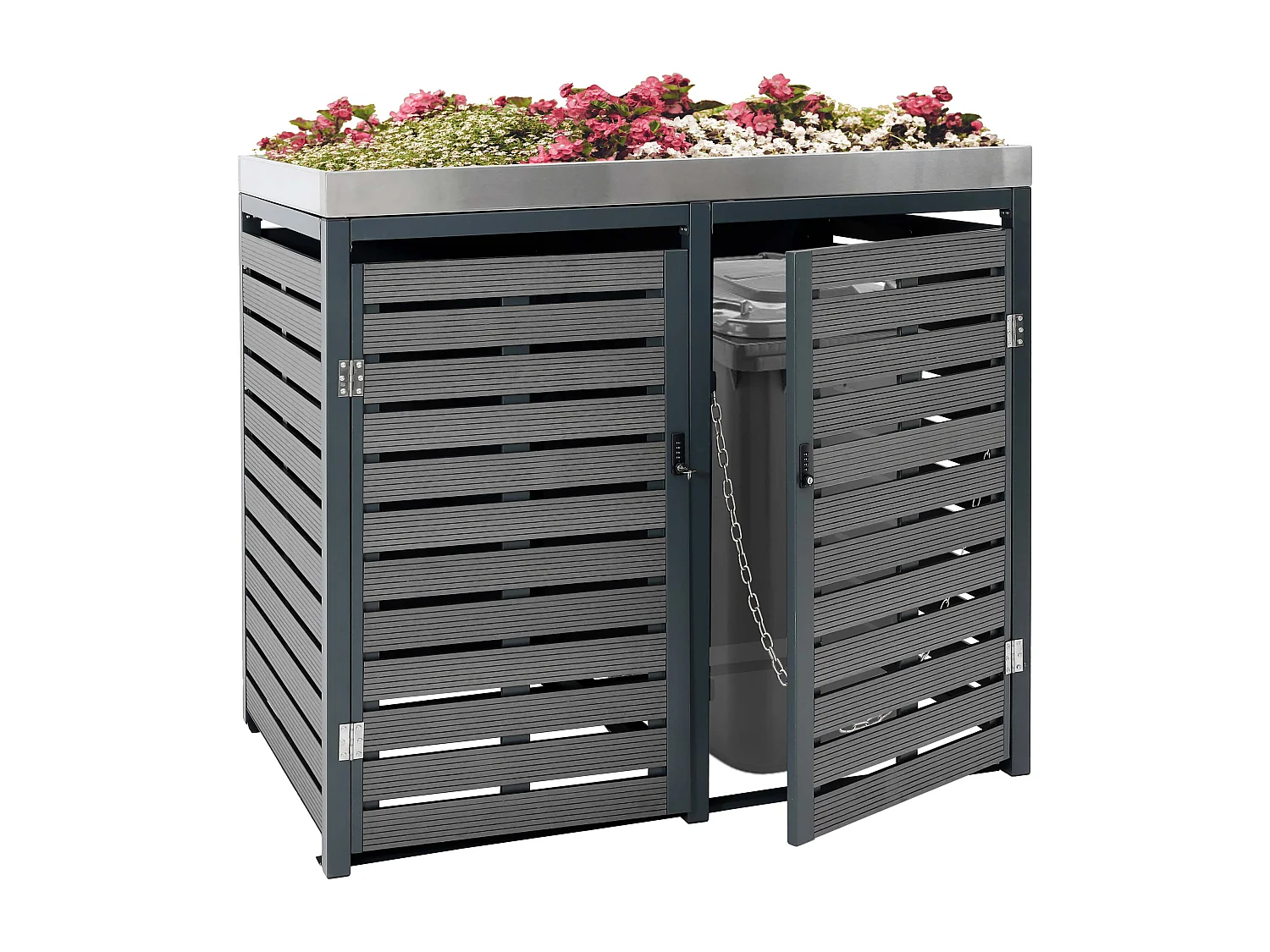 Mülltonnenverkleidung MCW-K14, Anthrazit