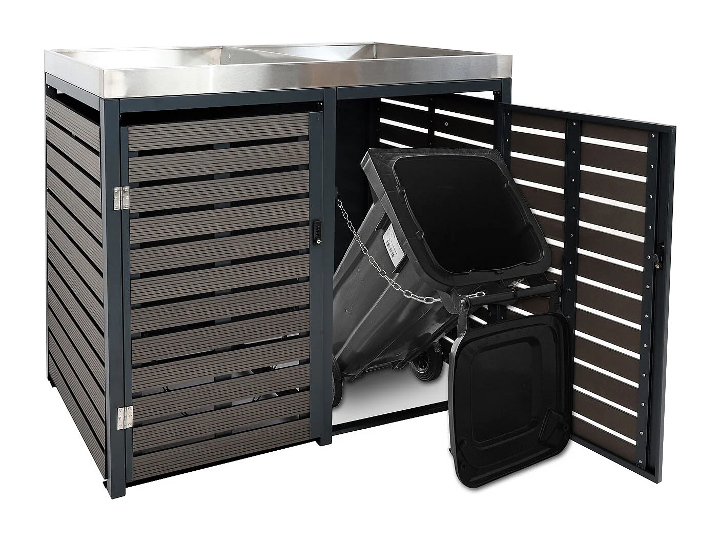 Mülltonnenverkleidung MCW-K14, Anthrazit