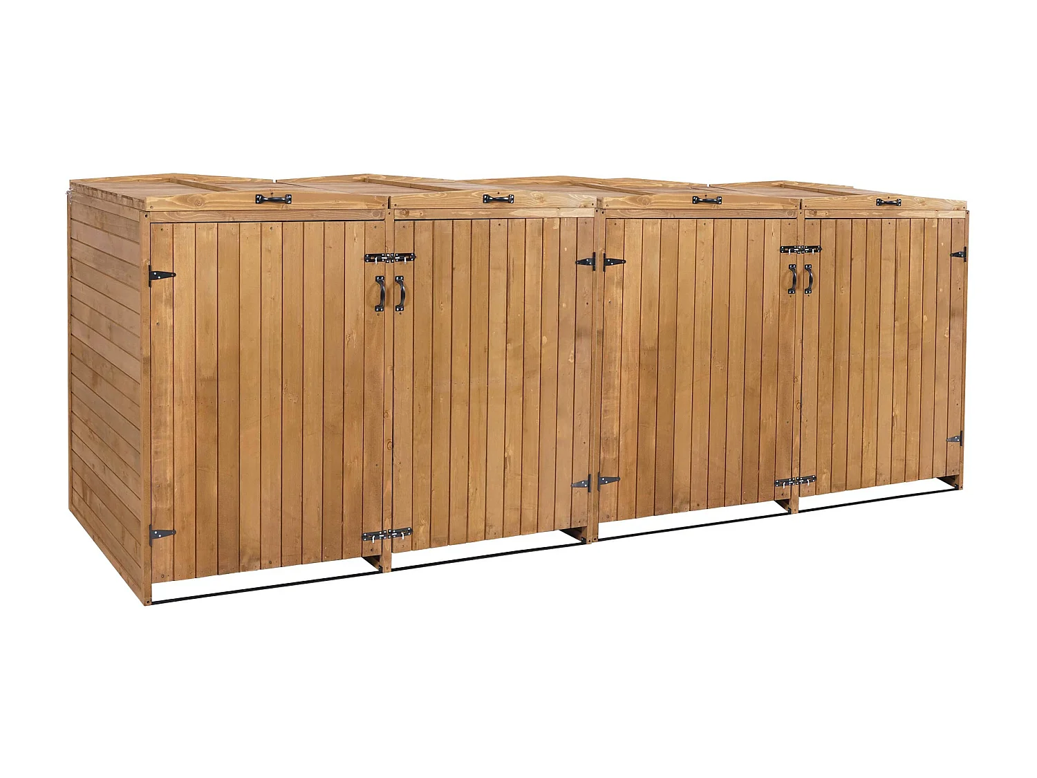 4er-/8er-Mülltonnenverkleidung MCW-H74, Braun