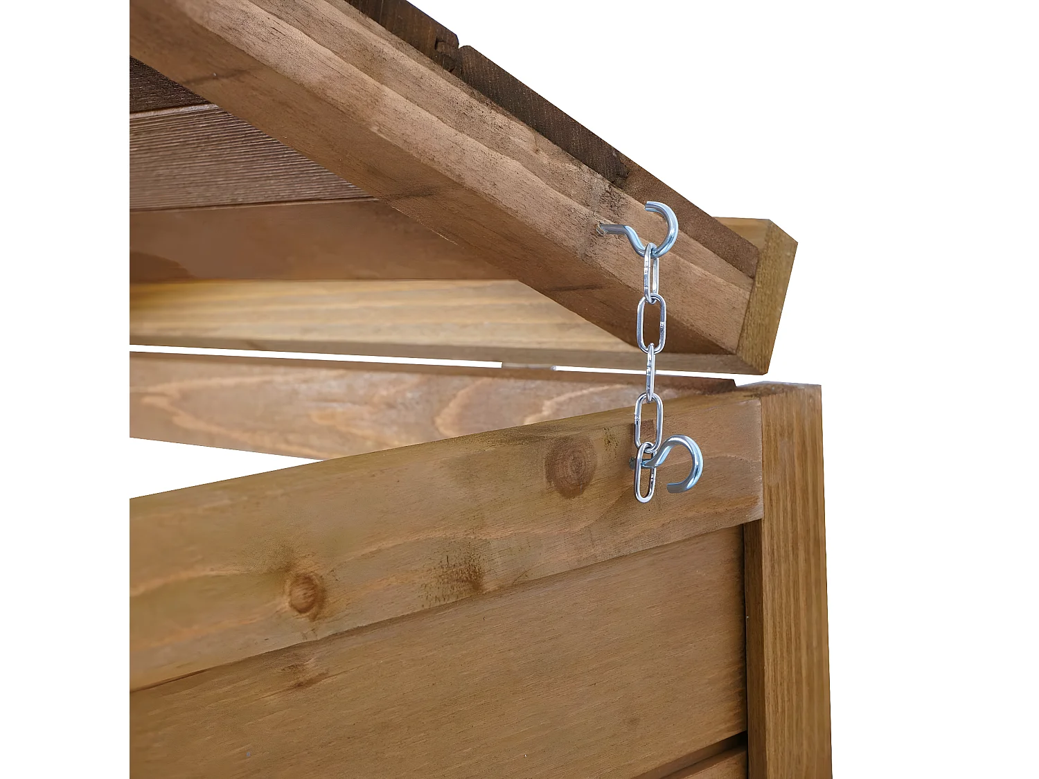 4er-/8er-Mülltonnenverkleidung MCW-H74, Braun