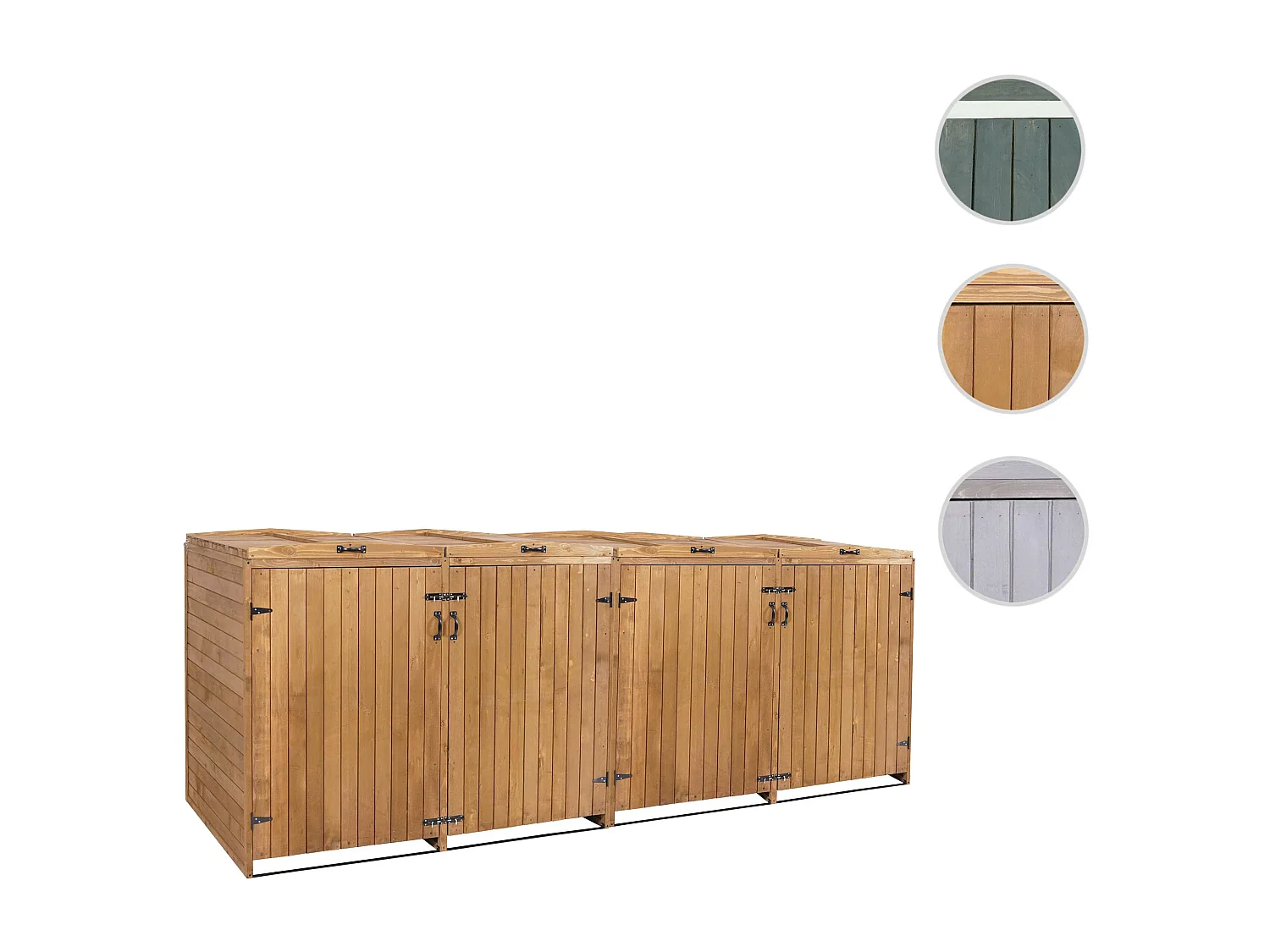 4er-/8er-Mülltonnenverkleidung MCW-H74, Braun