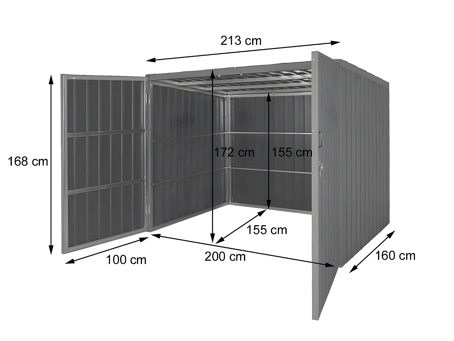 Mülltonnenverkleidung MCW-J29, Anthrazit