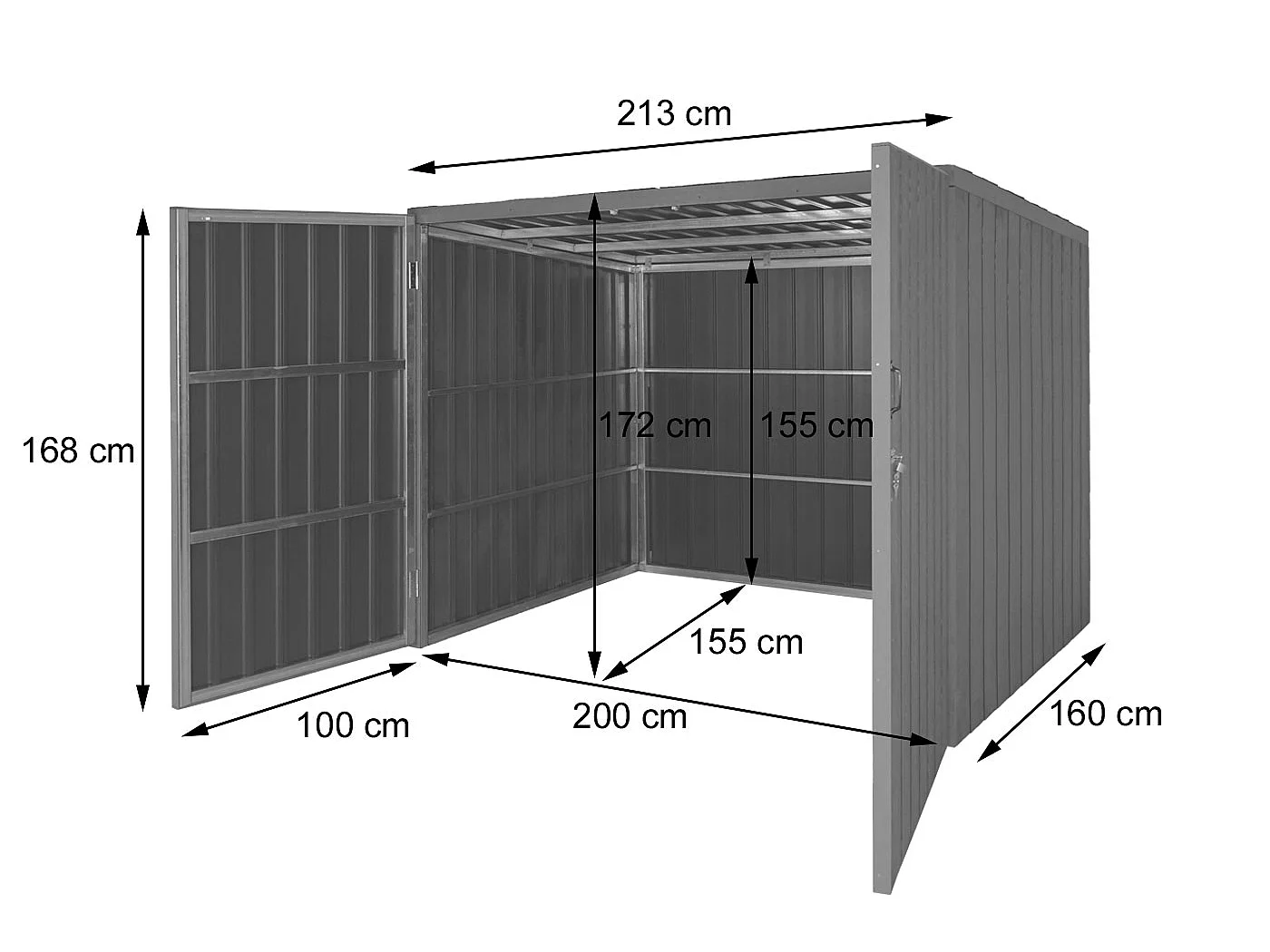 Afvalbakbekleding MCW-J29,  antraciet