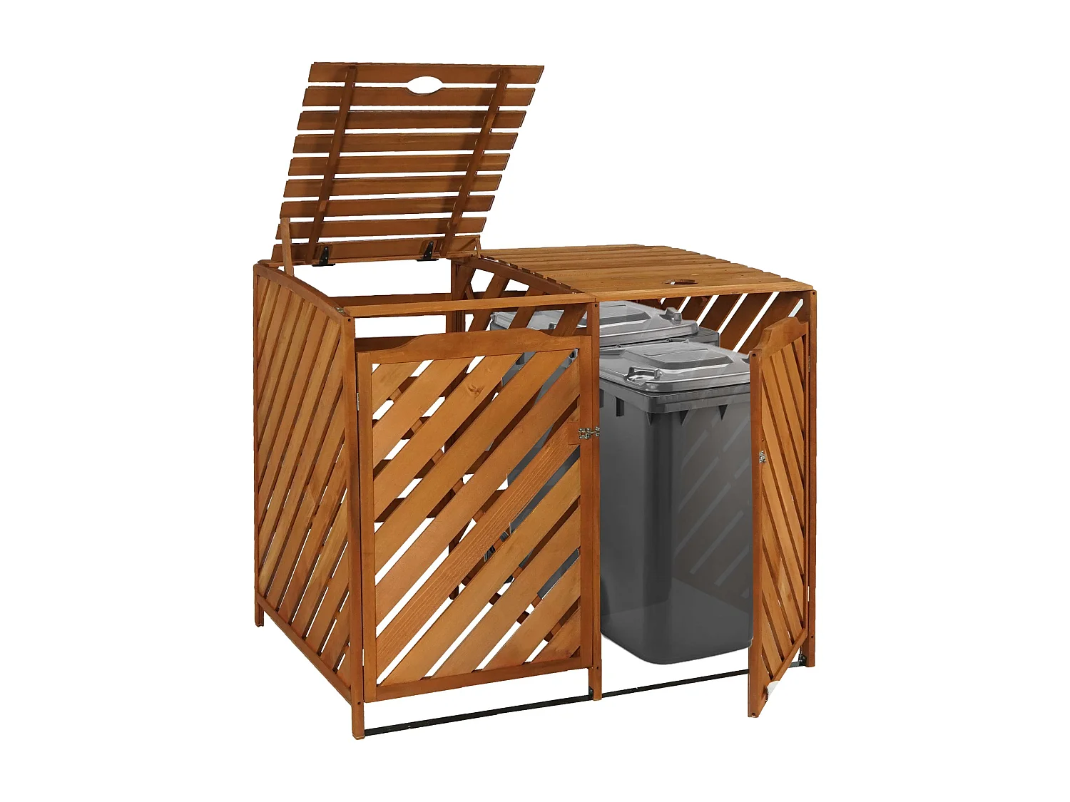 2er/4er Mülltonnenverkleidung MCW-J44, Braun