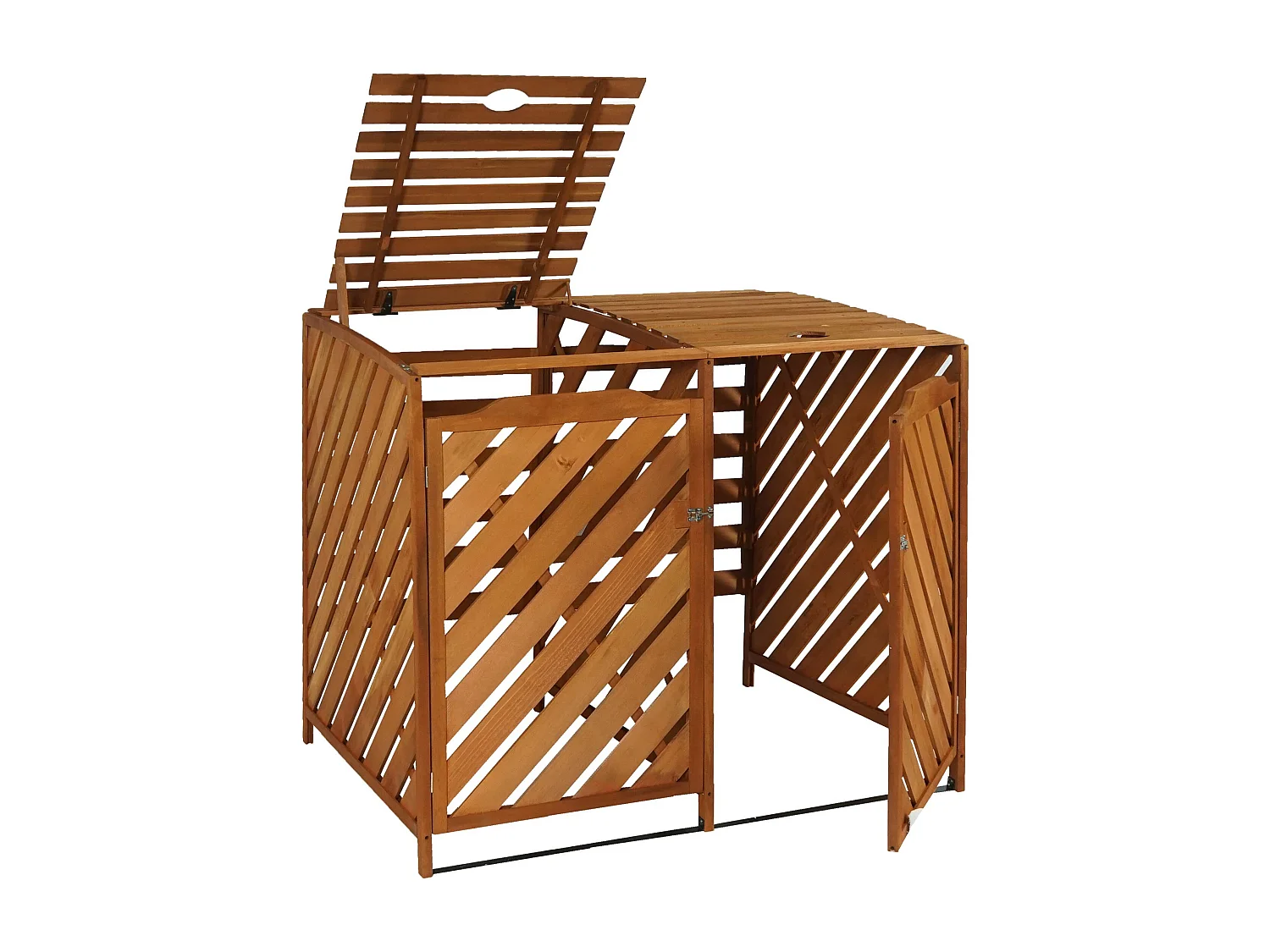 2er/4er Mülltonnenverkleidung MCW-J44, Braun