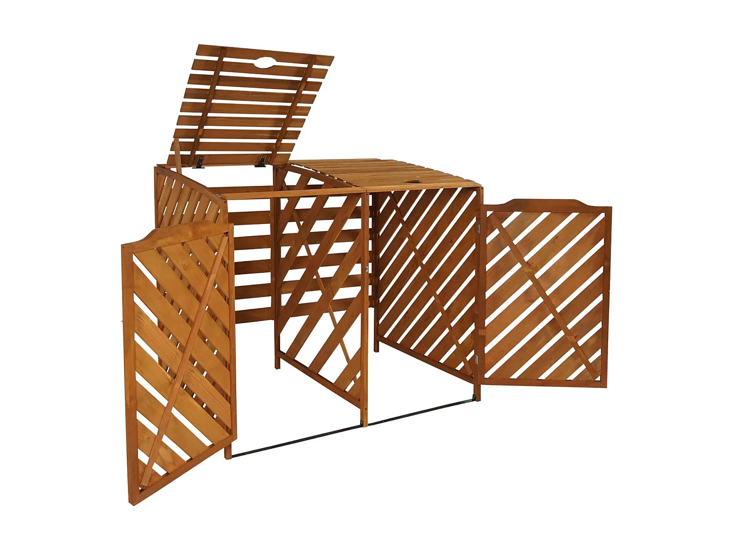 2er/4er Mülltonnenverkleidung MCW-J44, Braun