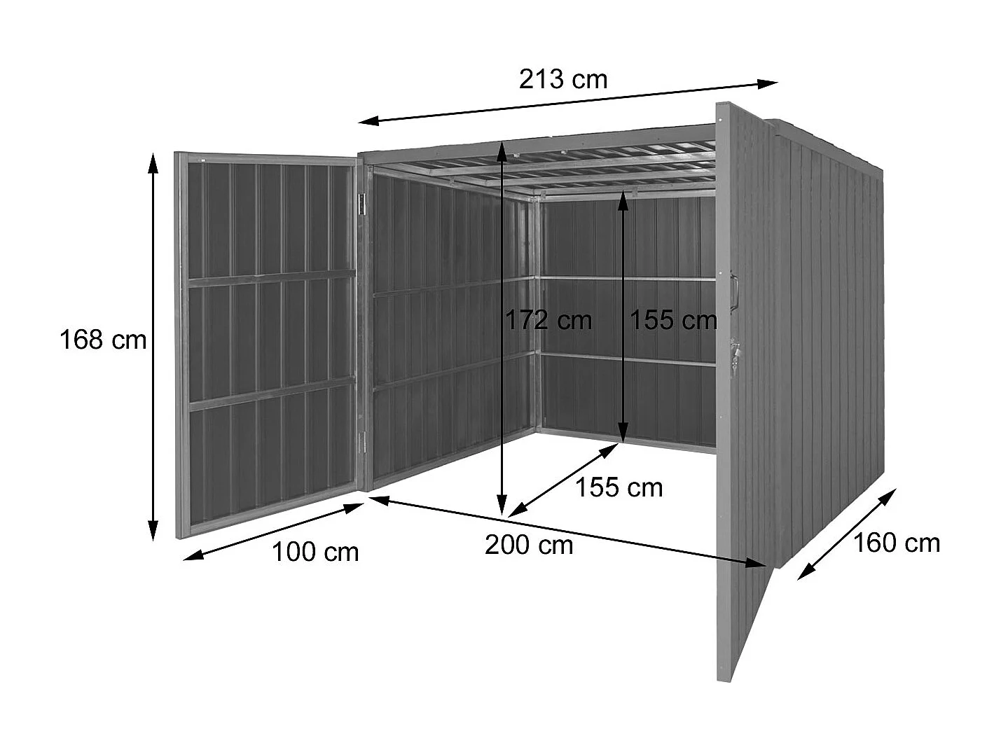 Mülltonnenverkleidung MCW-J29, Braun
