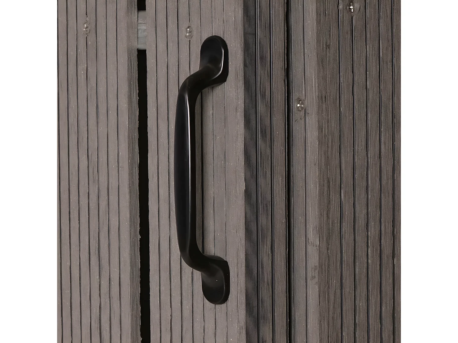 Copribidone box spazzatura rifiuti MCW-J28 82x66x116cm acciaio WPC grigio