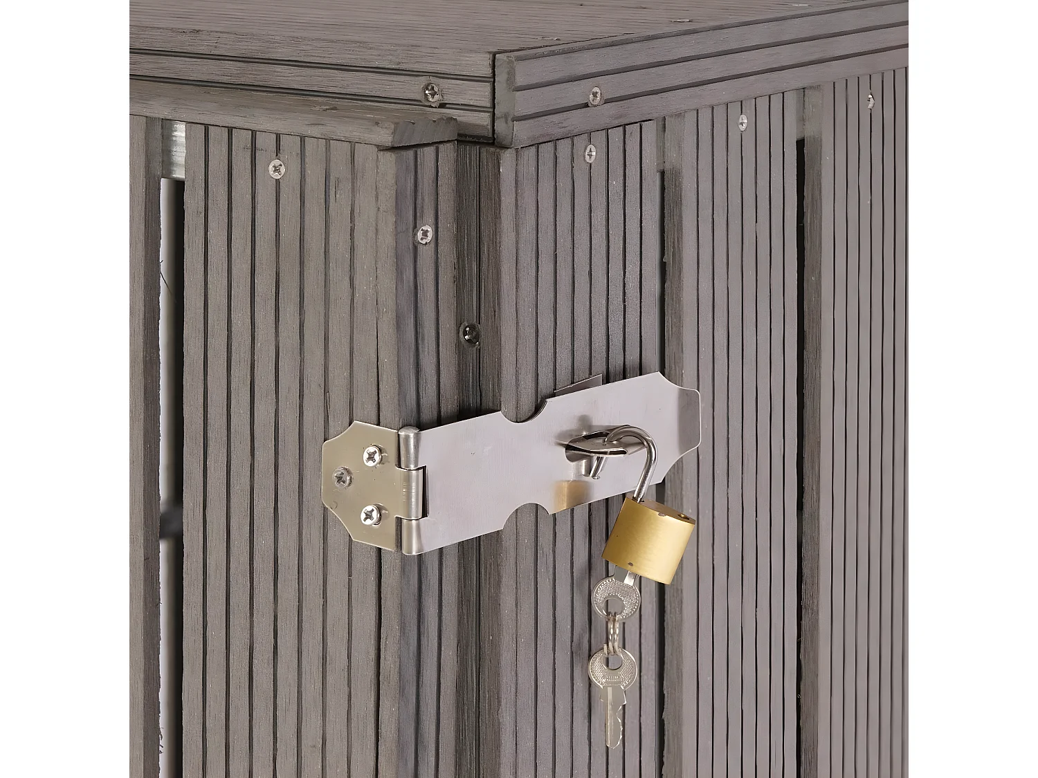 1er WPC-Mülltonnenverkleidung MCW-J28, Grau