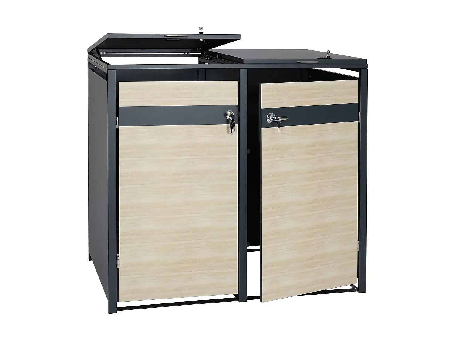 2-bins voering MCW-J82,  beukenhout look lichtbruin