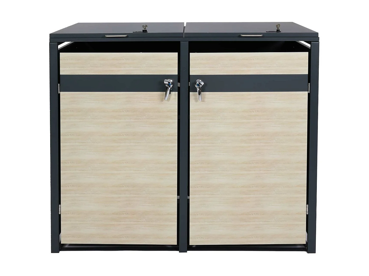 2-bins voering MCW-J82,  beukenhout look lichtbruin