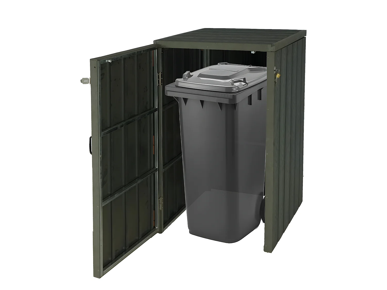1er WPC-Mülltonnenverkleidung MCW-J28, Grau