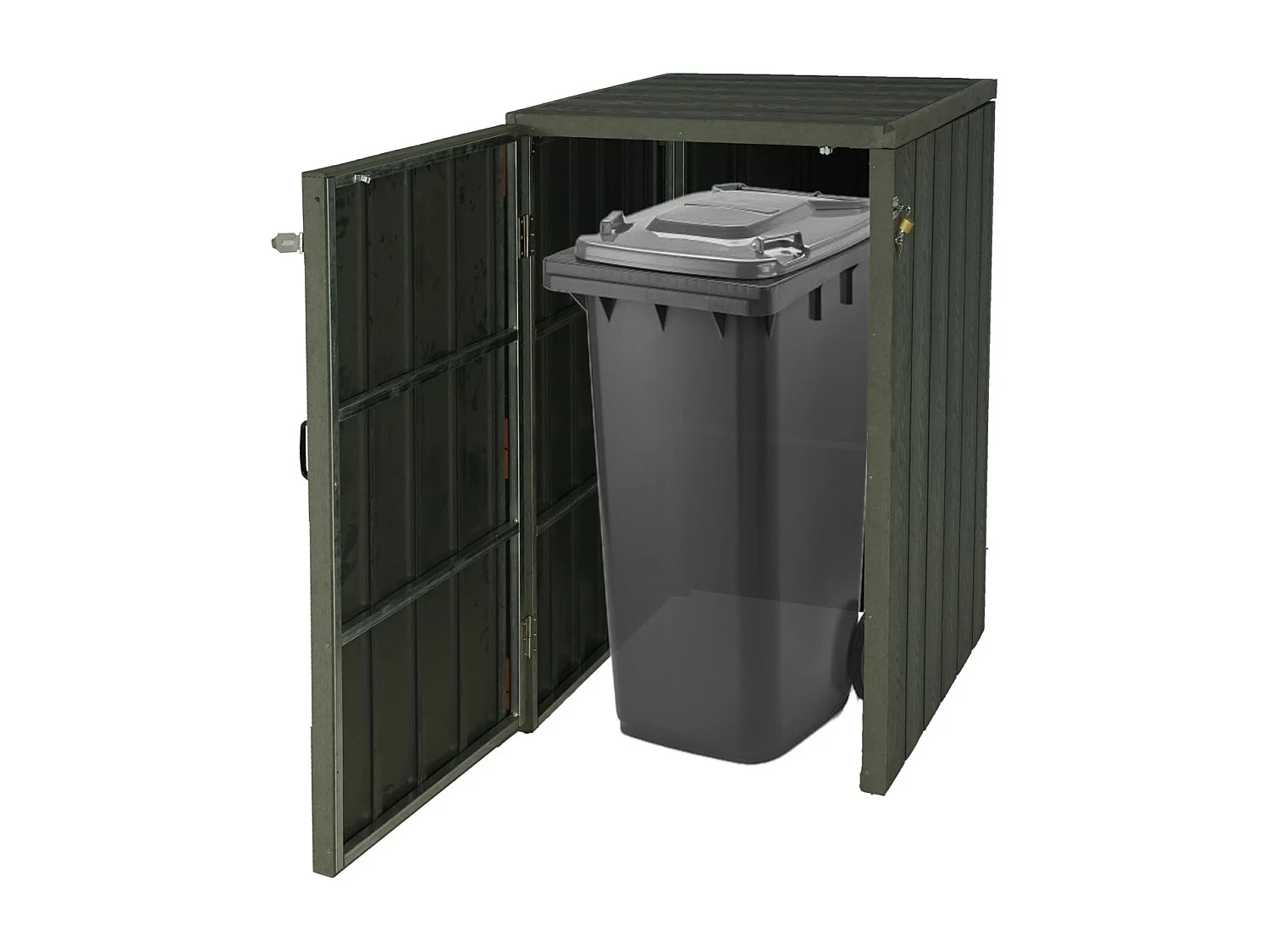 1-piece WPC bin cover MCW-J28,  grey