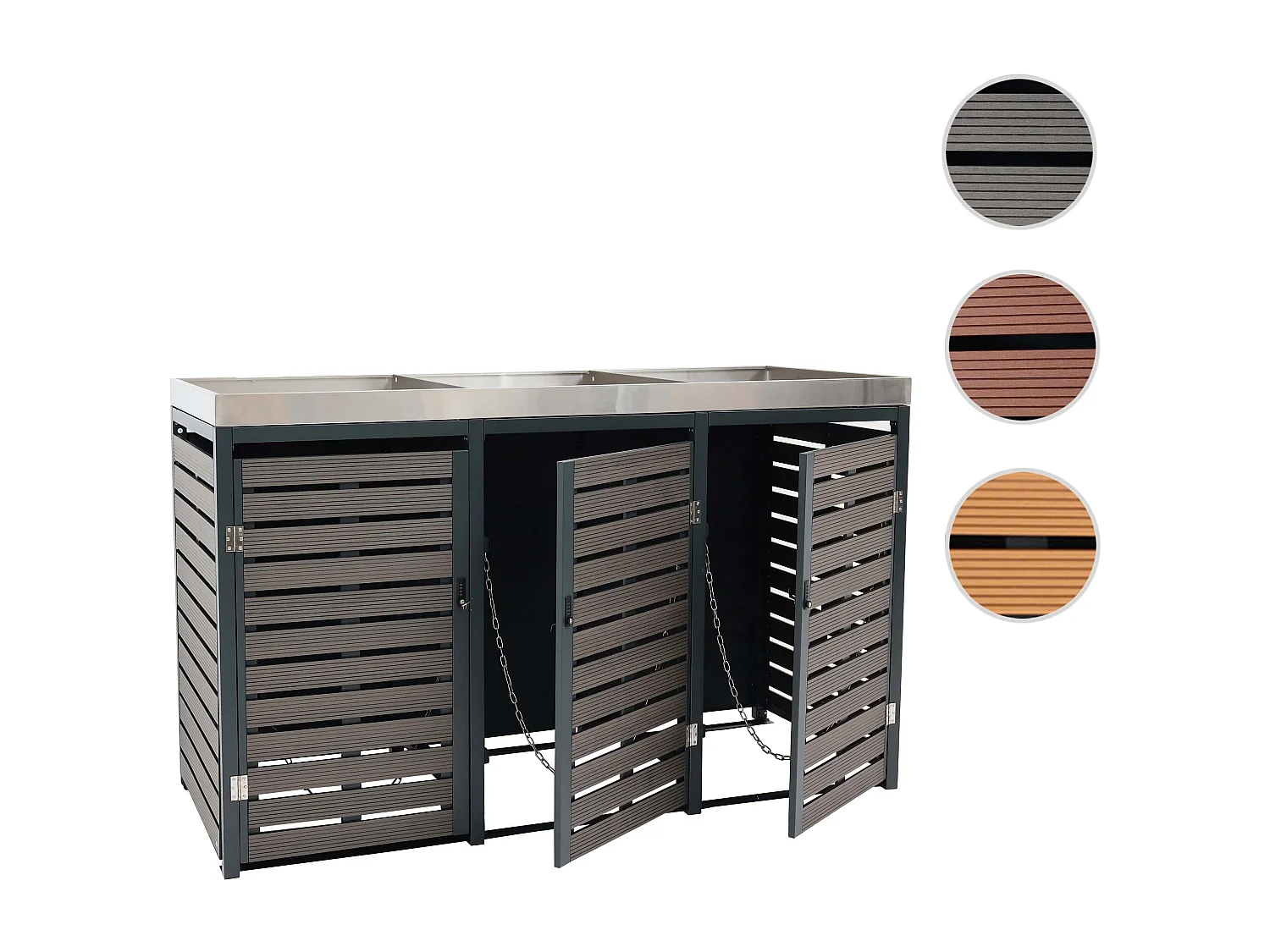 3-pojemnikowa wkładka MCW-K14,  antracyt