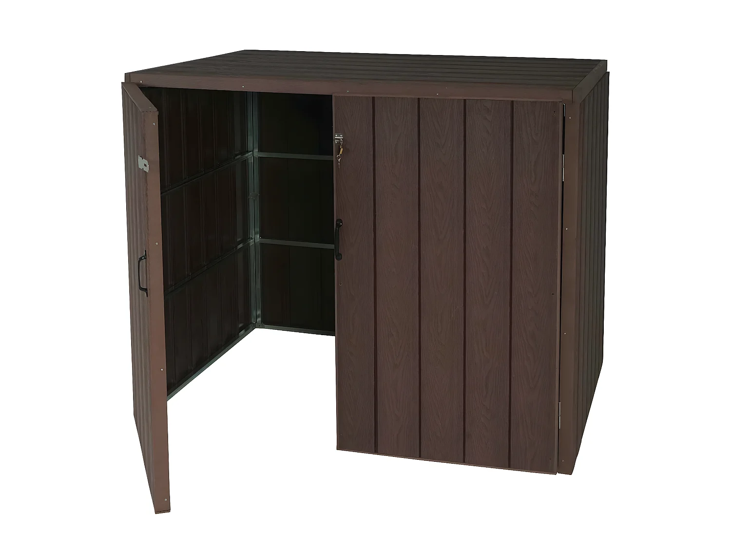 2-/4 WPC vuilnisbakbekleding MCW-J28,  bruin