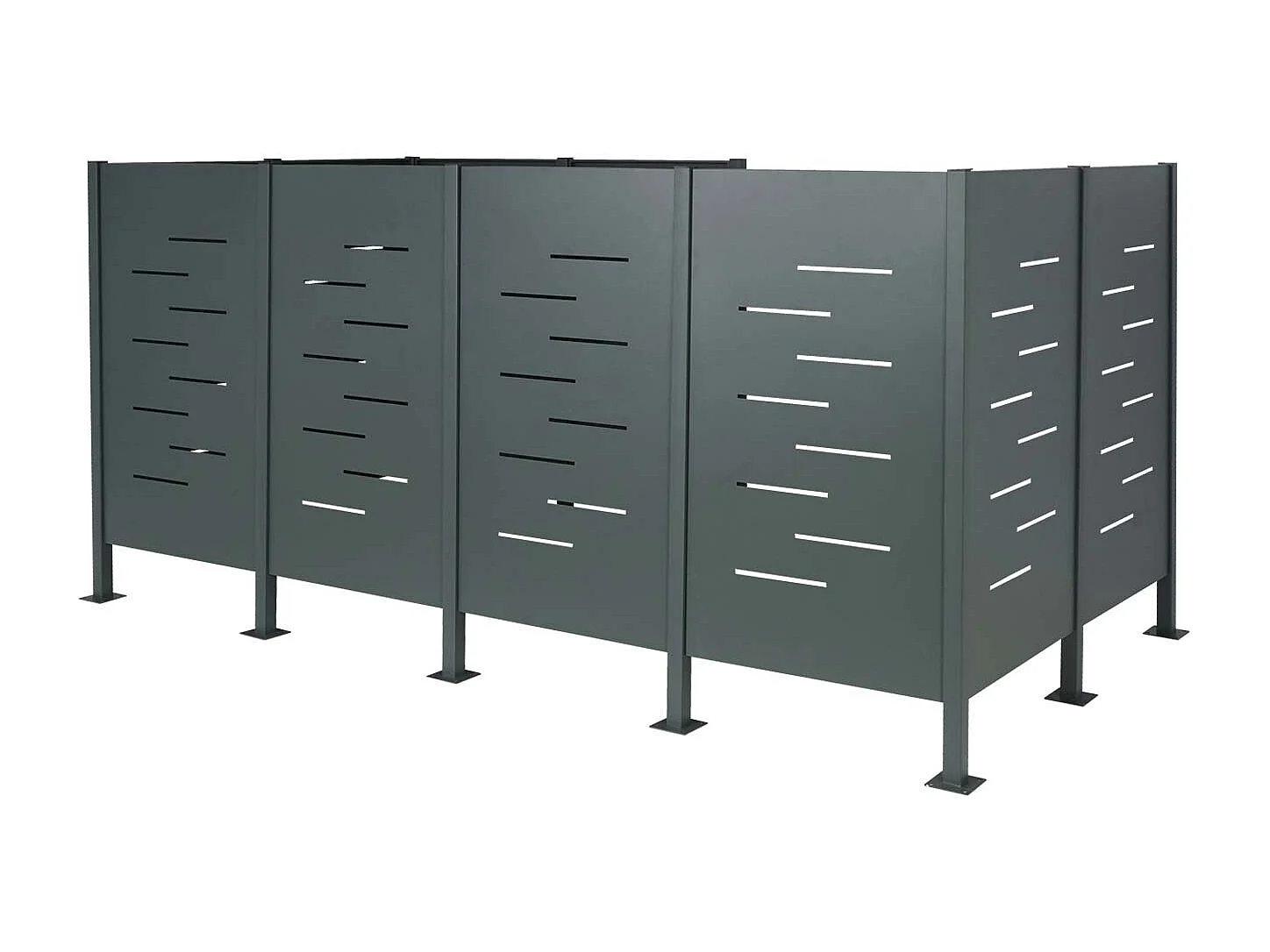 Afvalemmerhek MCW-J55 metaal,  antraciet