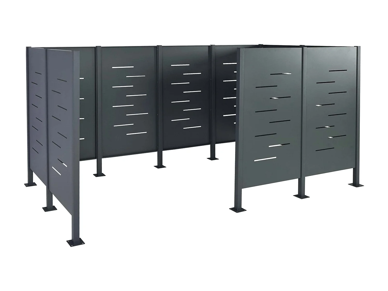 MCW-J55 Metal Rubbish Bin Fence,  anthracite