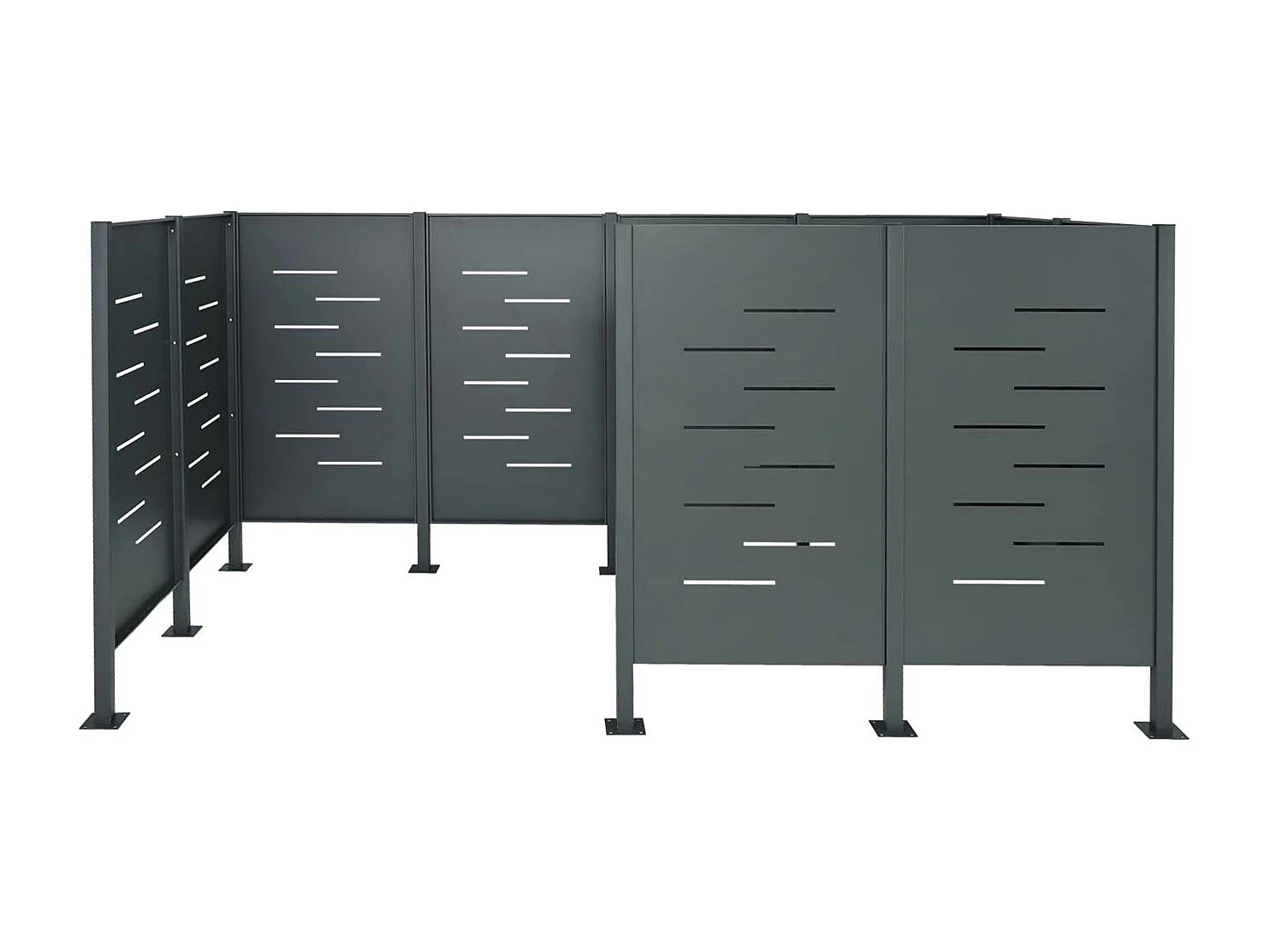 MCW-J55 Metal Rubbish Bin Fence,  anthracite