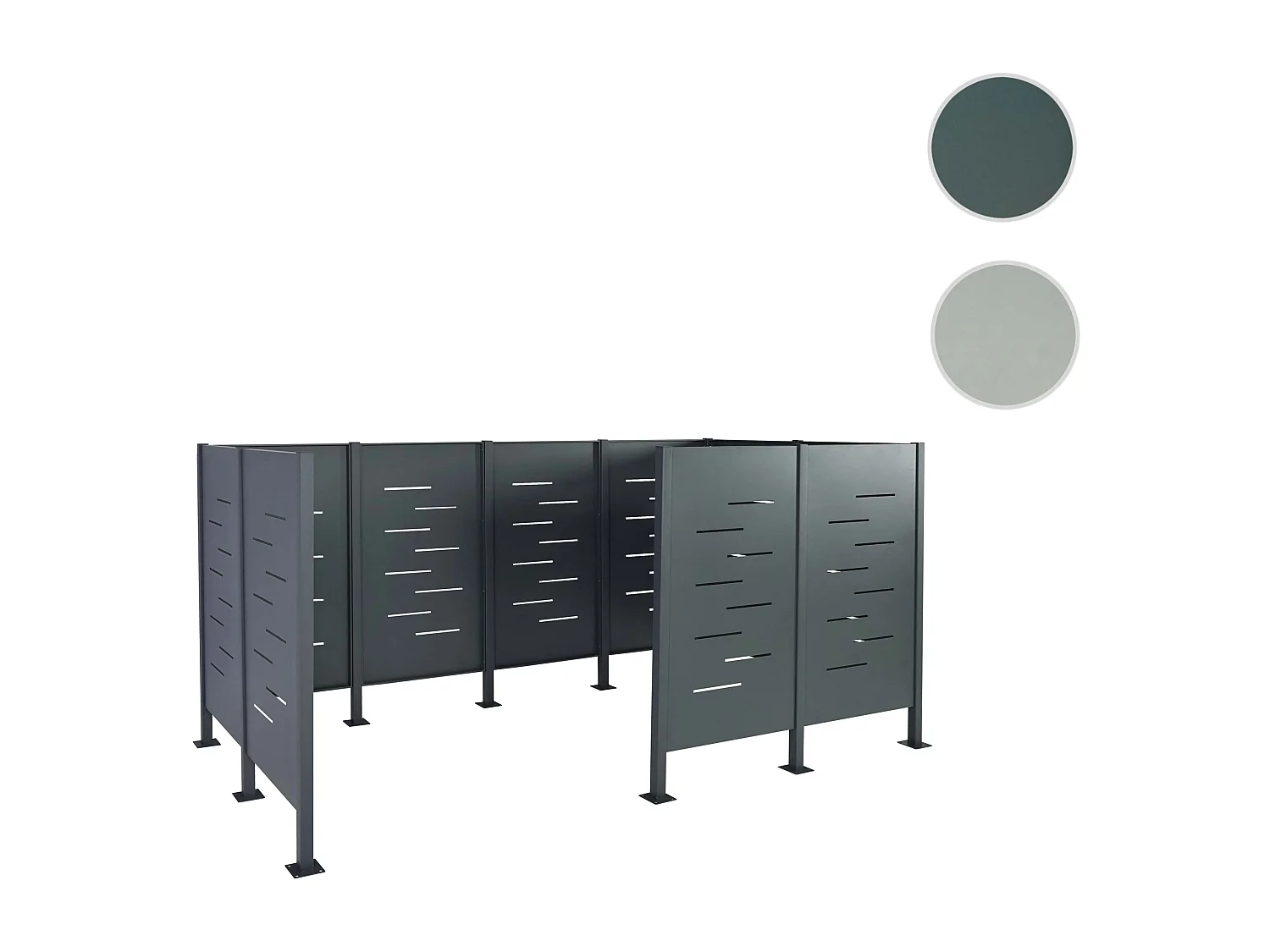 MCW-J55 Metal Rubbish Bin Fence,  anthracite