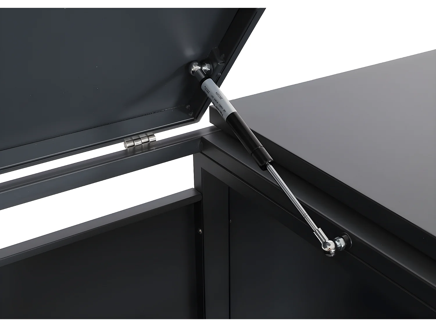 2er Mülltonnenverkleidung MCW-J82, Kirsche-Holzoptik dunkelbraun