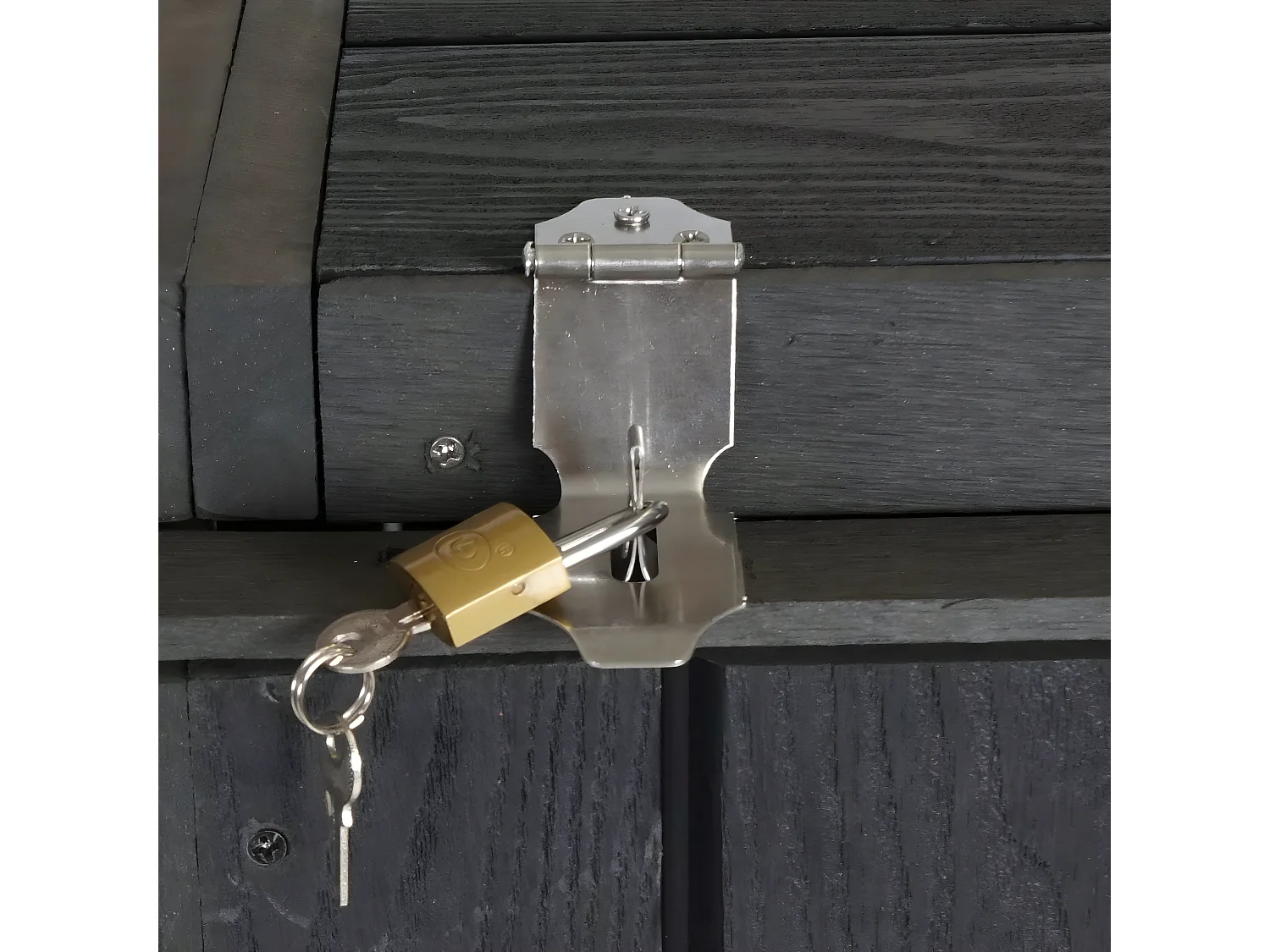 Modulo aggiuntivo per copribidoni box spazzatura rifiuti MCW-J28 Premium 88x69x116cm acciaio WPC antracite