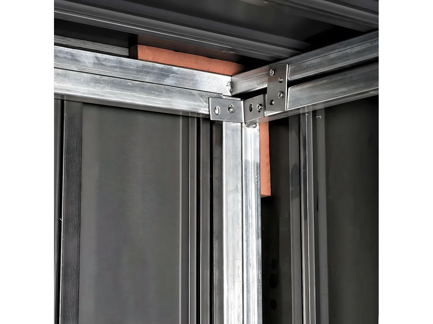 Modulo aggiuntivo per copribidoni box spazzatura rifiuti MCW-J28 Premium 88x69x116cm acciaio WPC antracite