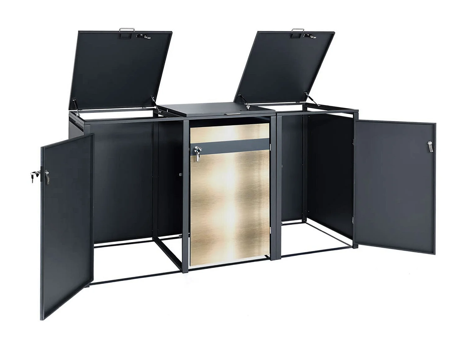 3er Mülltonnenverkleidung MCW-J82, Gold