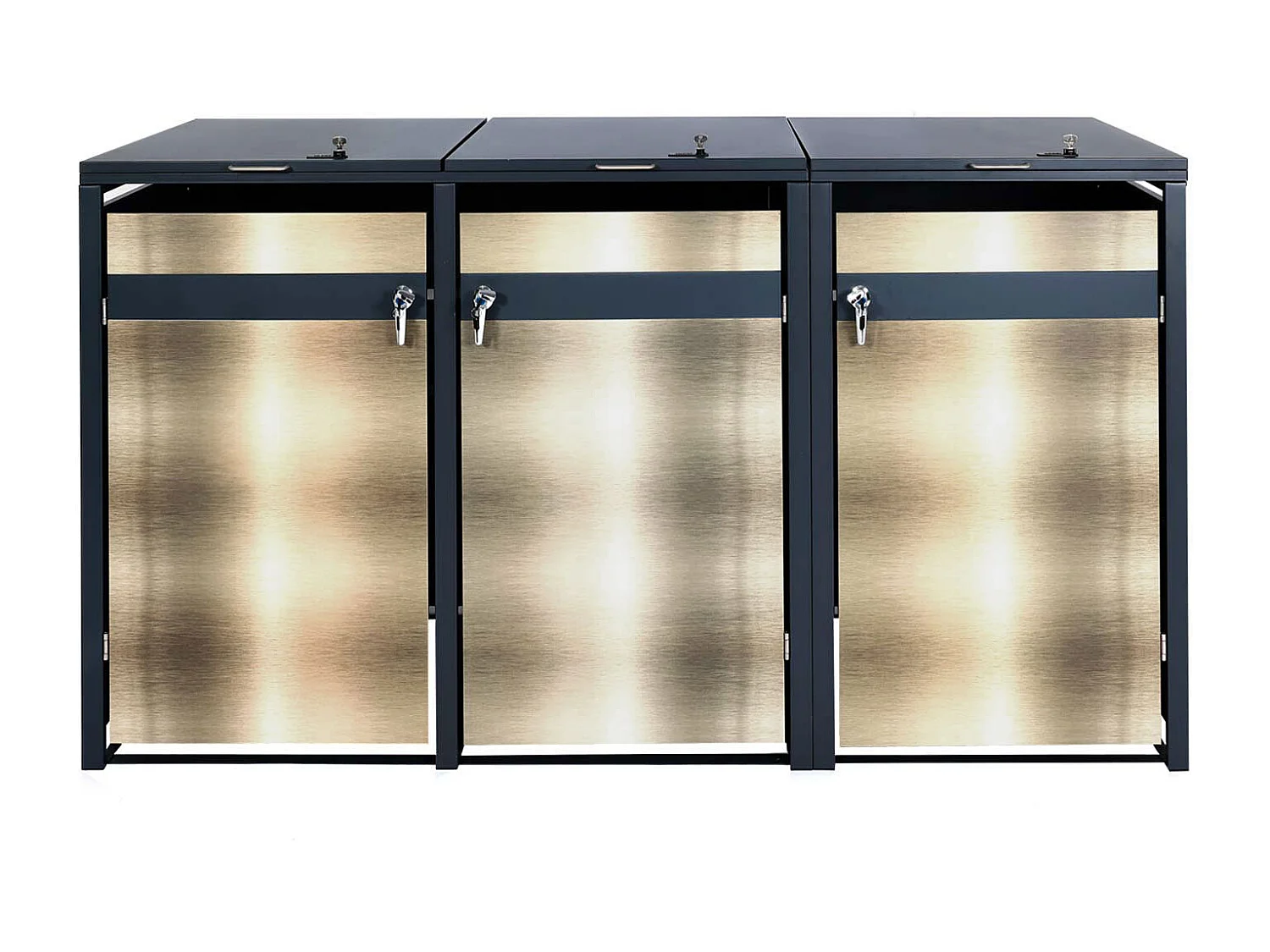 3er Mülltonnenverkleidung MCW-J82, Gold