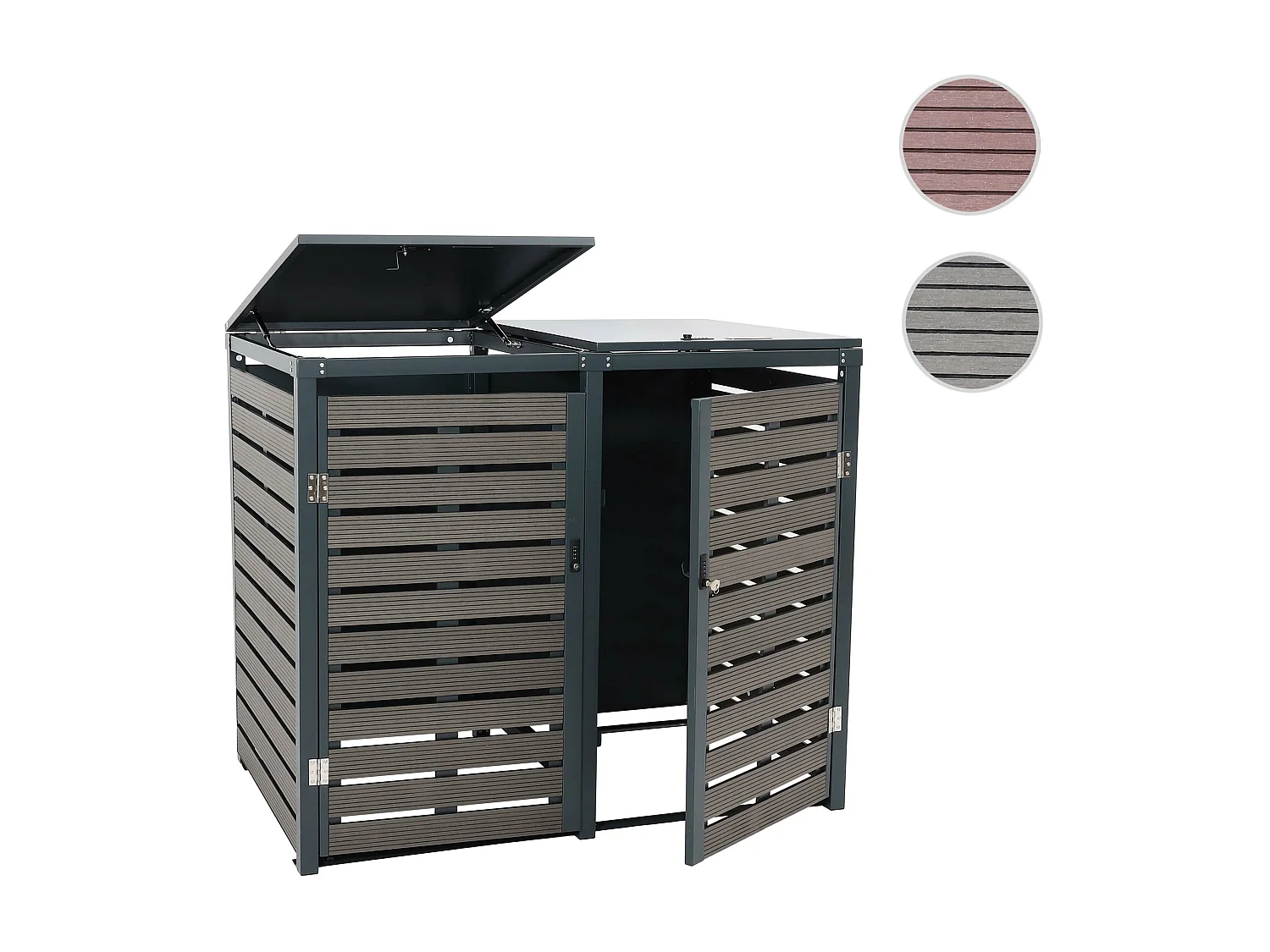 2er Mülltonnenverkleidung MCW-K14, Anthrazit