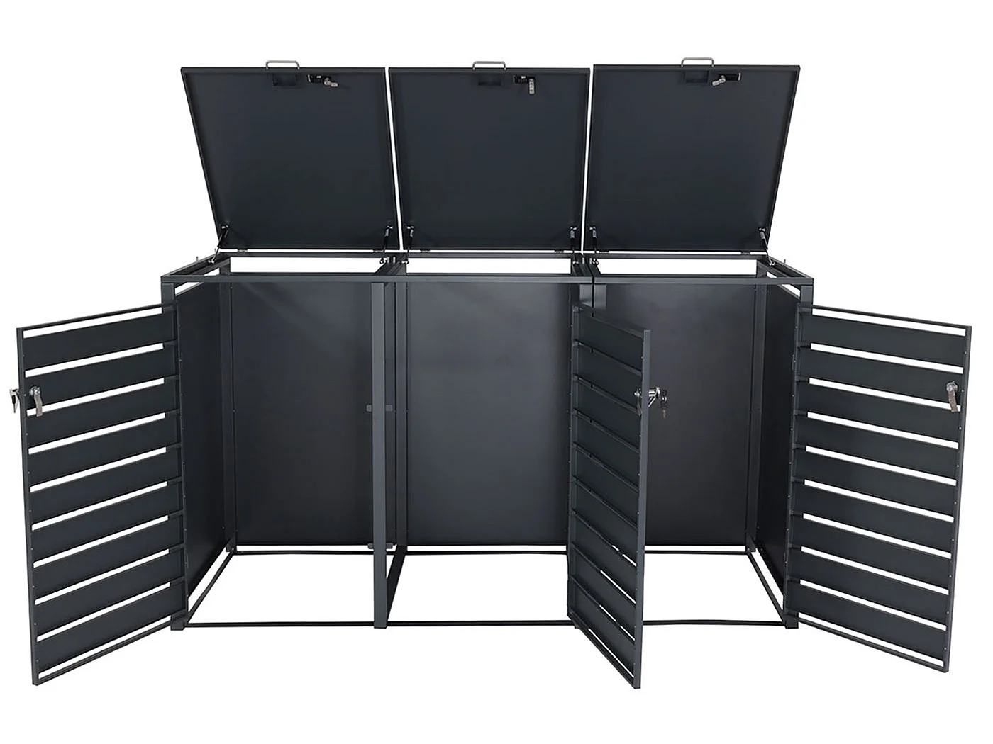 3-bin waste bin cover MCW-J81,  gold
