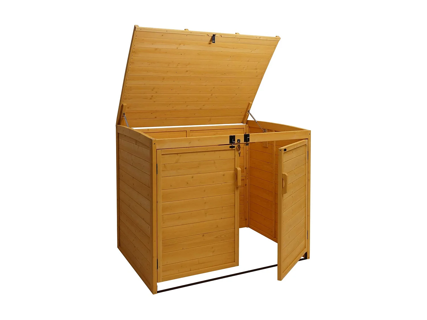 2er/4er Mülltonnenverkleidung MCW-H75b, Braun