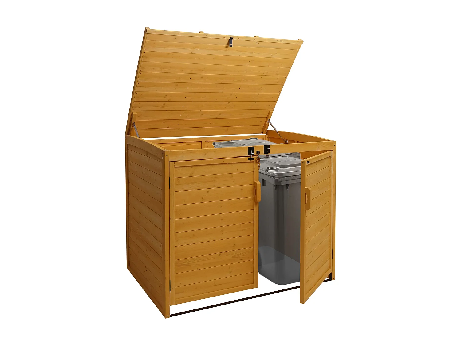 2er/4er Mülltonnenverkleidung MCW-H75b, Braun