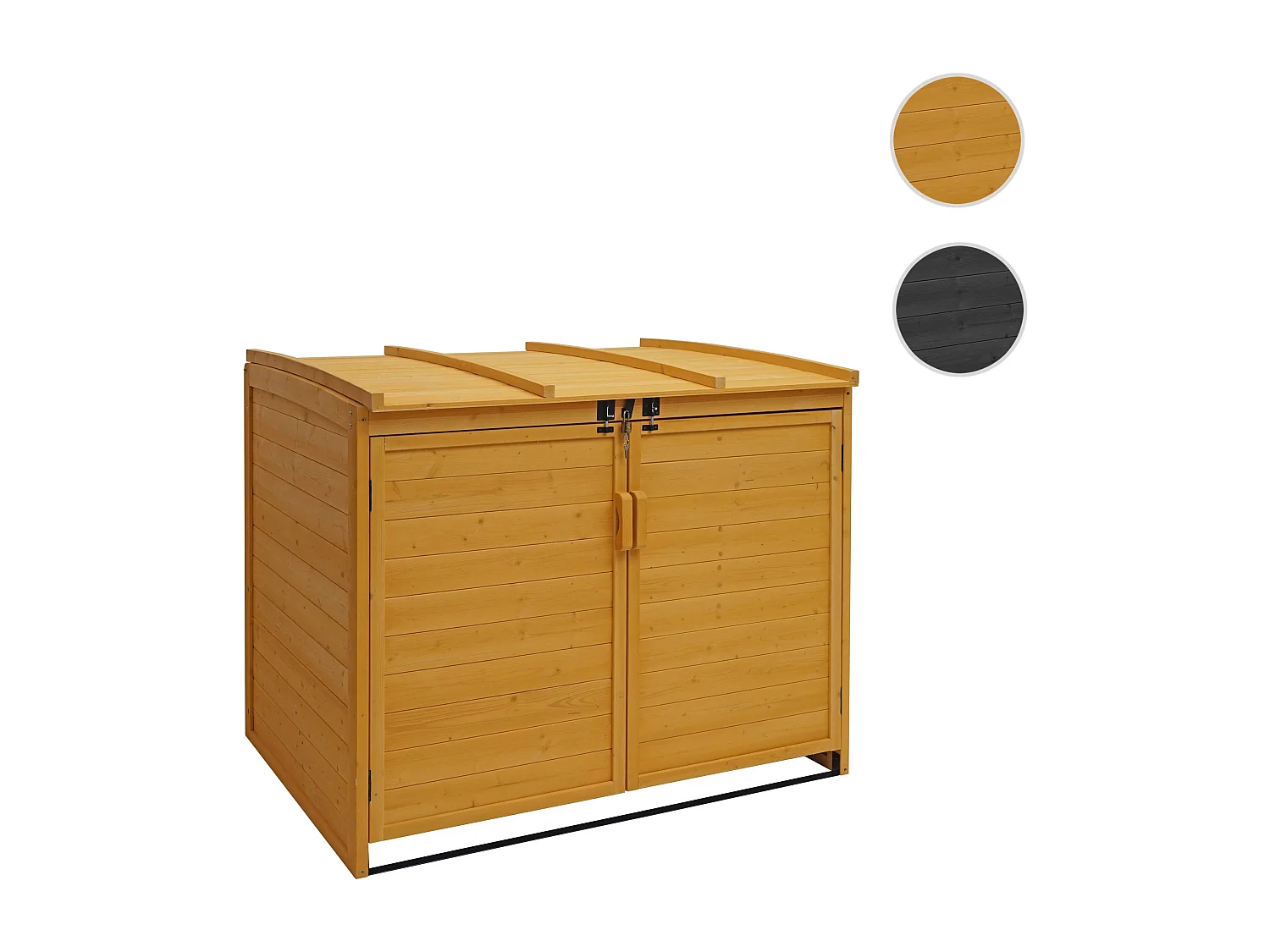 2er/4er Mülltonnenverkleidung MCW-H75b, Braun