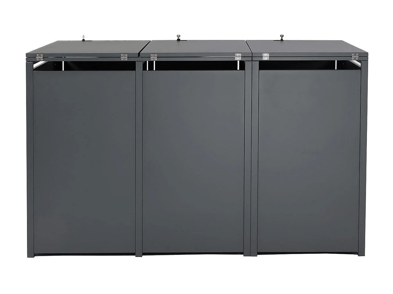 3-delige afvalbakbekleding MCW-J82,  donkerbruin kersenhout look