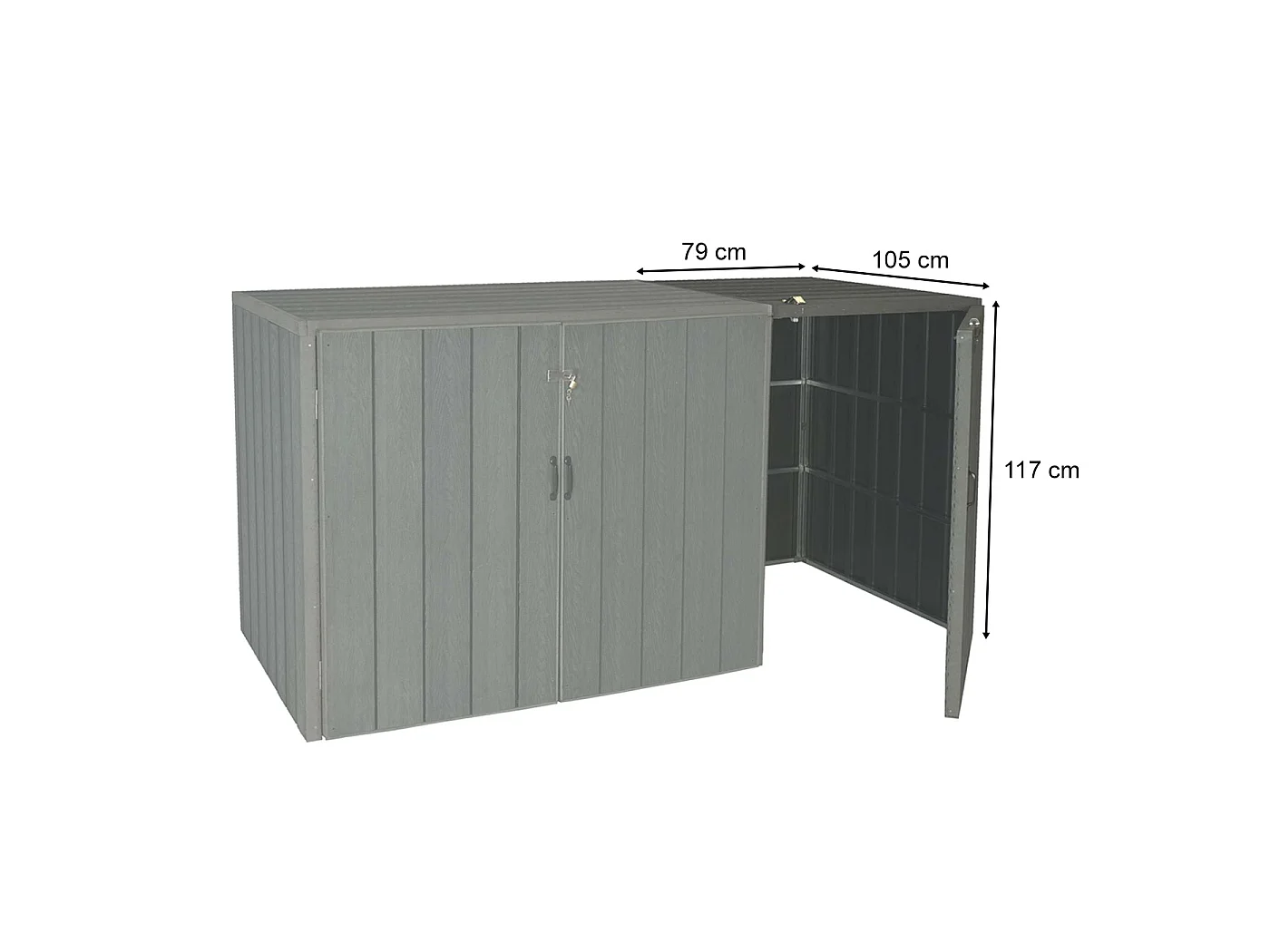 Uitbreiding afvalbak MCW-J28,  grijs