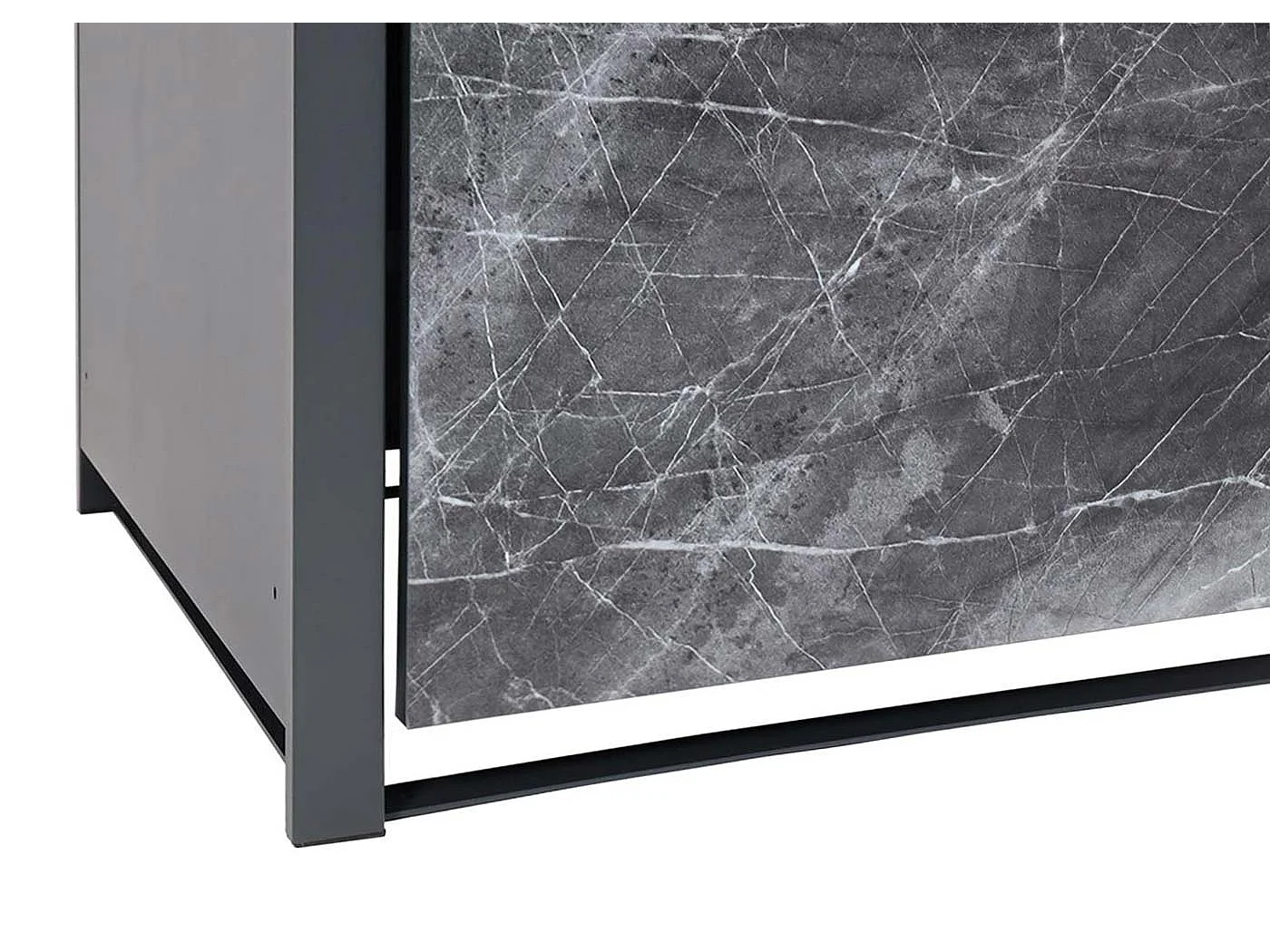 4-delige afvalbakbekleding MCW-J82,  donker marmer look