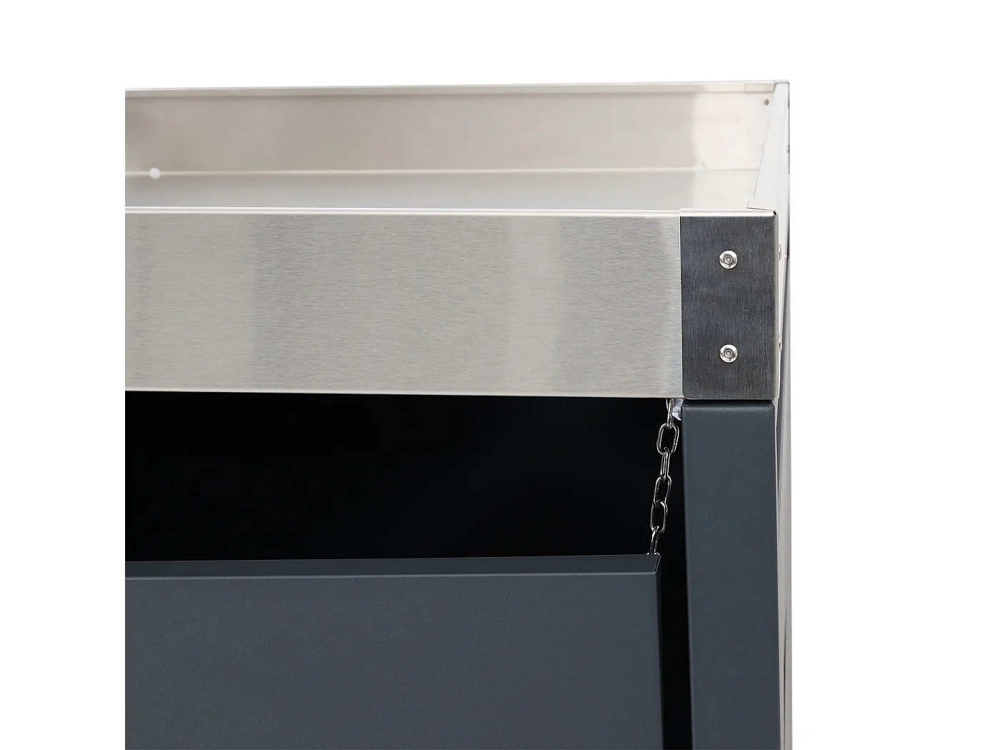 1-pojemnikowy pojemnik na śmieci z drewnianym schowkiem MCW-H40,  antracyt