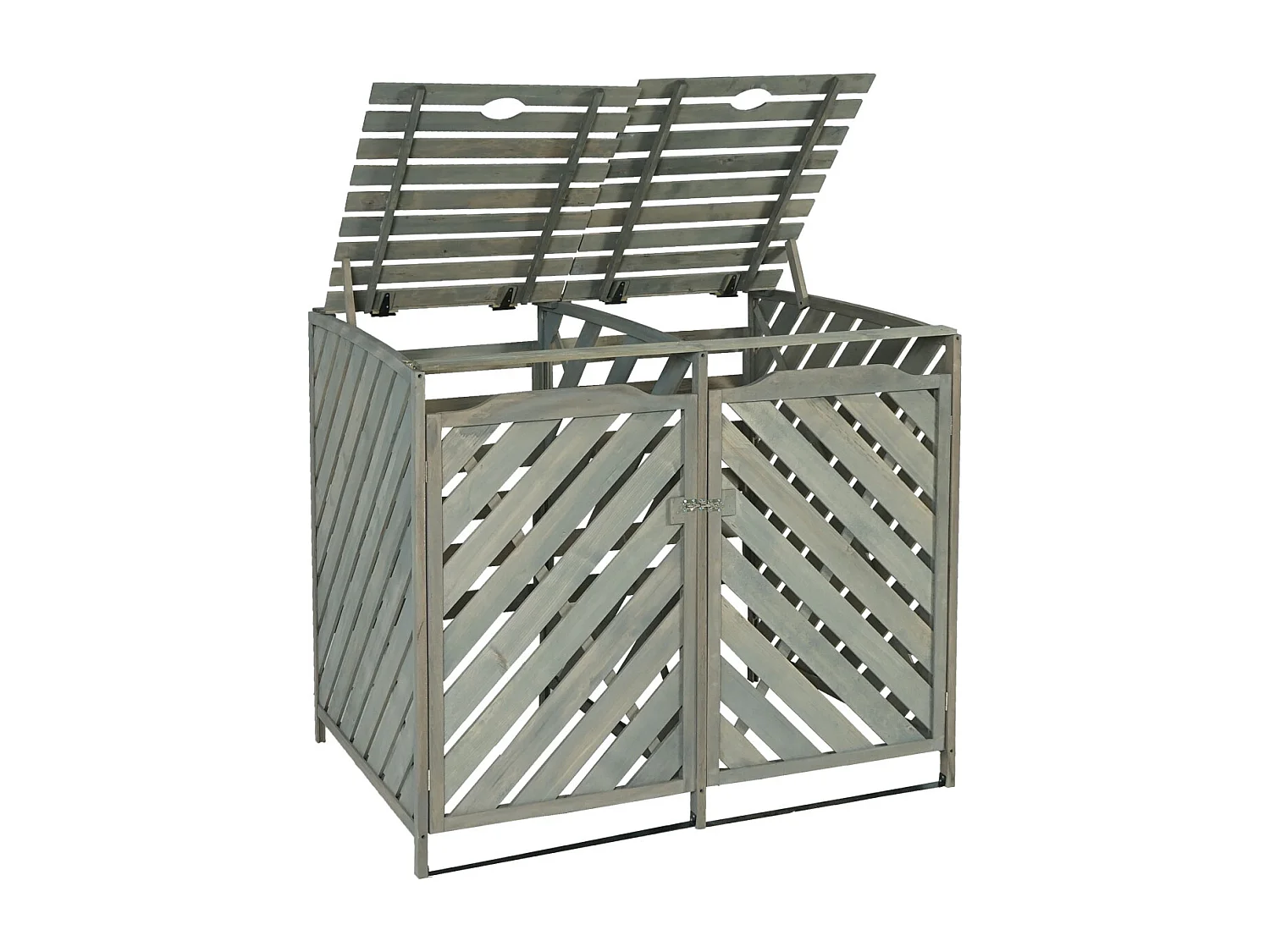 2er/4er Mülltonnenverkleidung MCW-J44, Grau