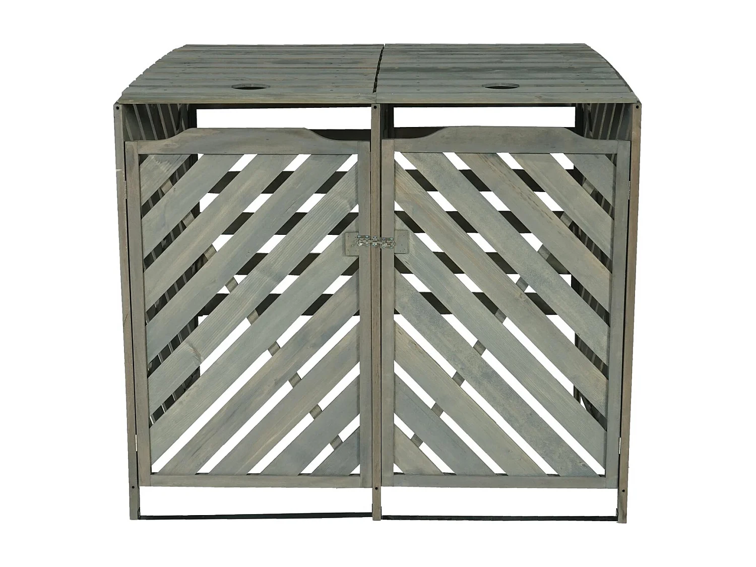 2er/4er Mülltonnenverkleidung MCW-J44, Grau