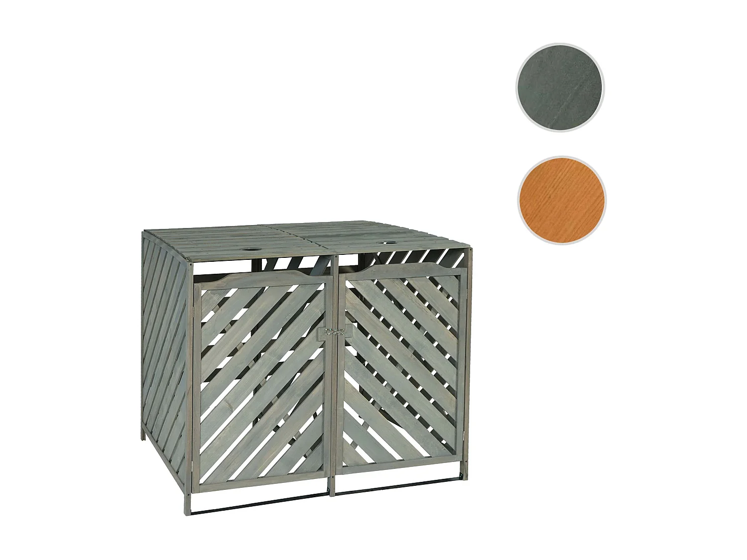 2er/4er Mülltonnenverkleidung MCW-J44, Grau