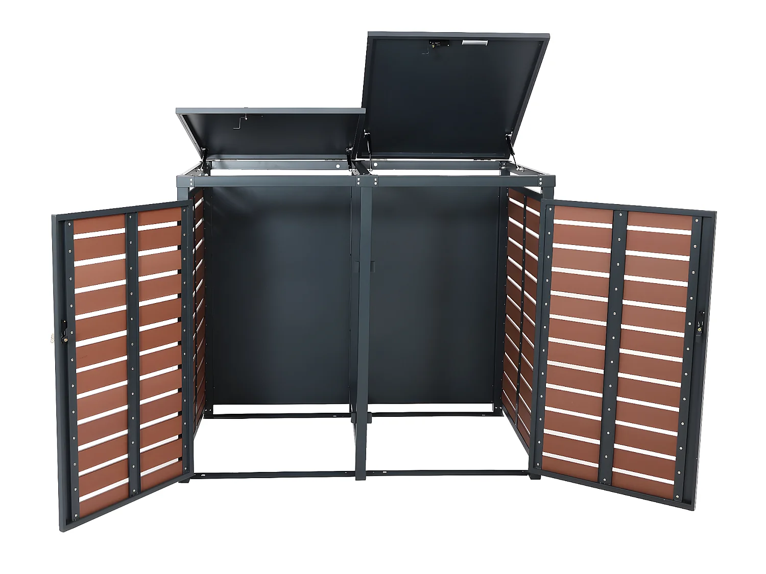 2-zits/4-zits vuilnisbakbekleding MCW-K14,  walnoot hout look